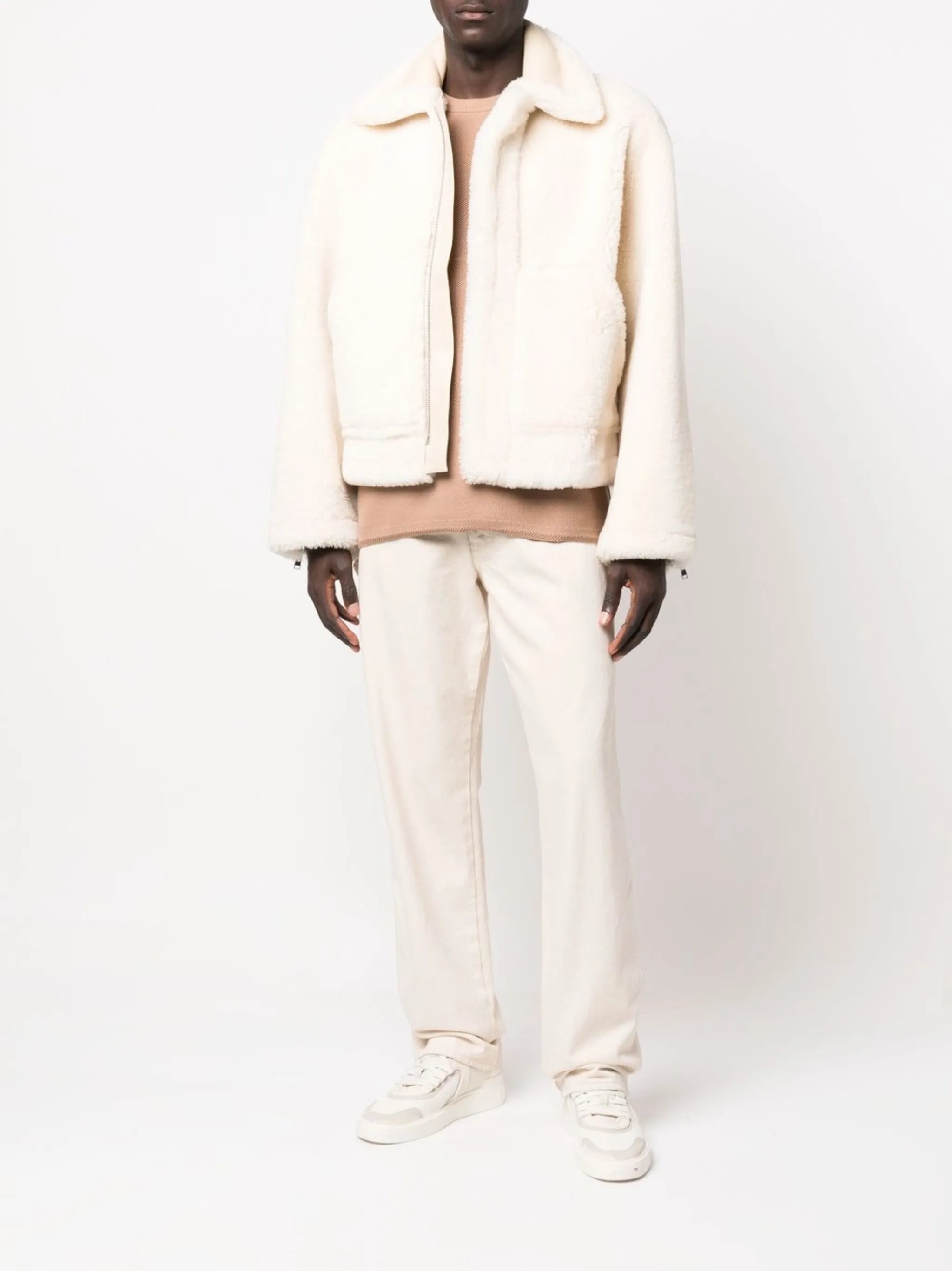 shearling bomber jacket