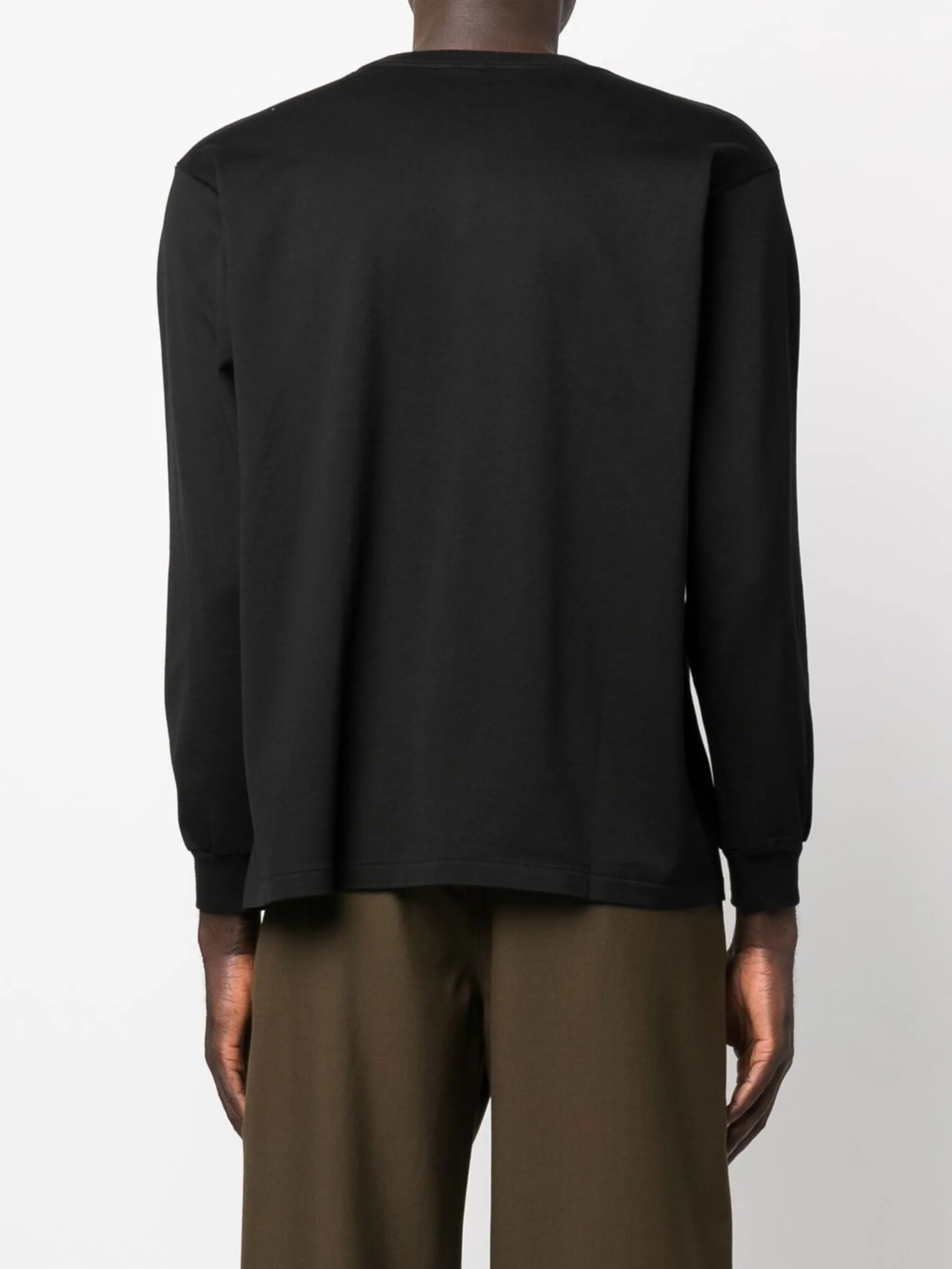 long-sleeve round-neck top