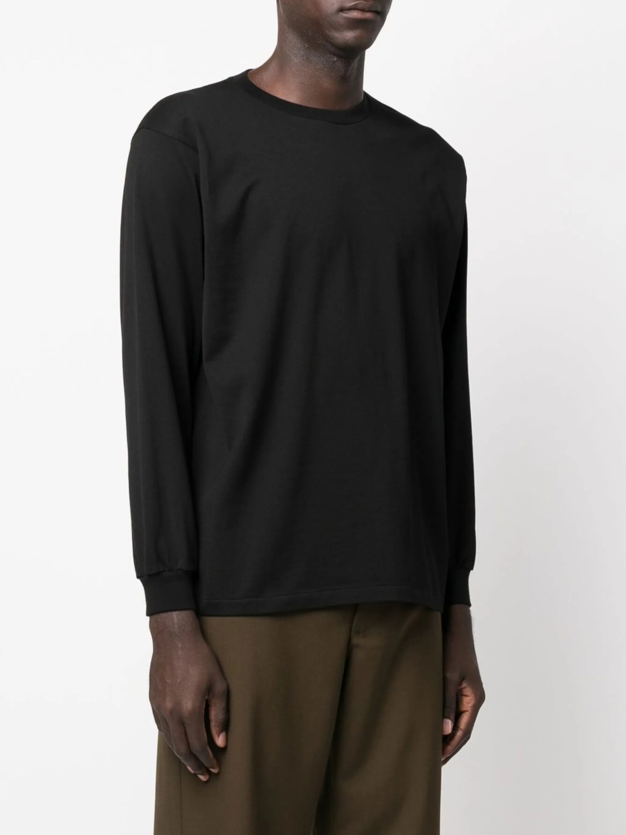 long-sleeve round-neck top