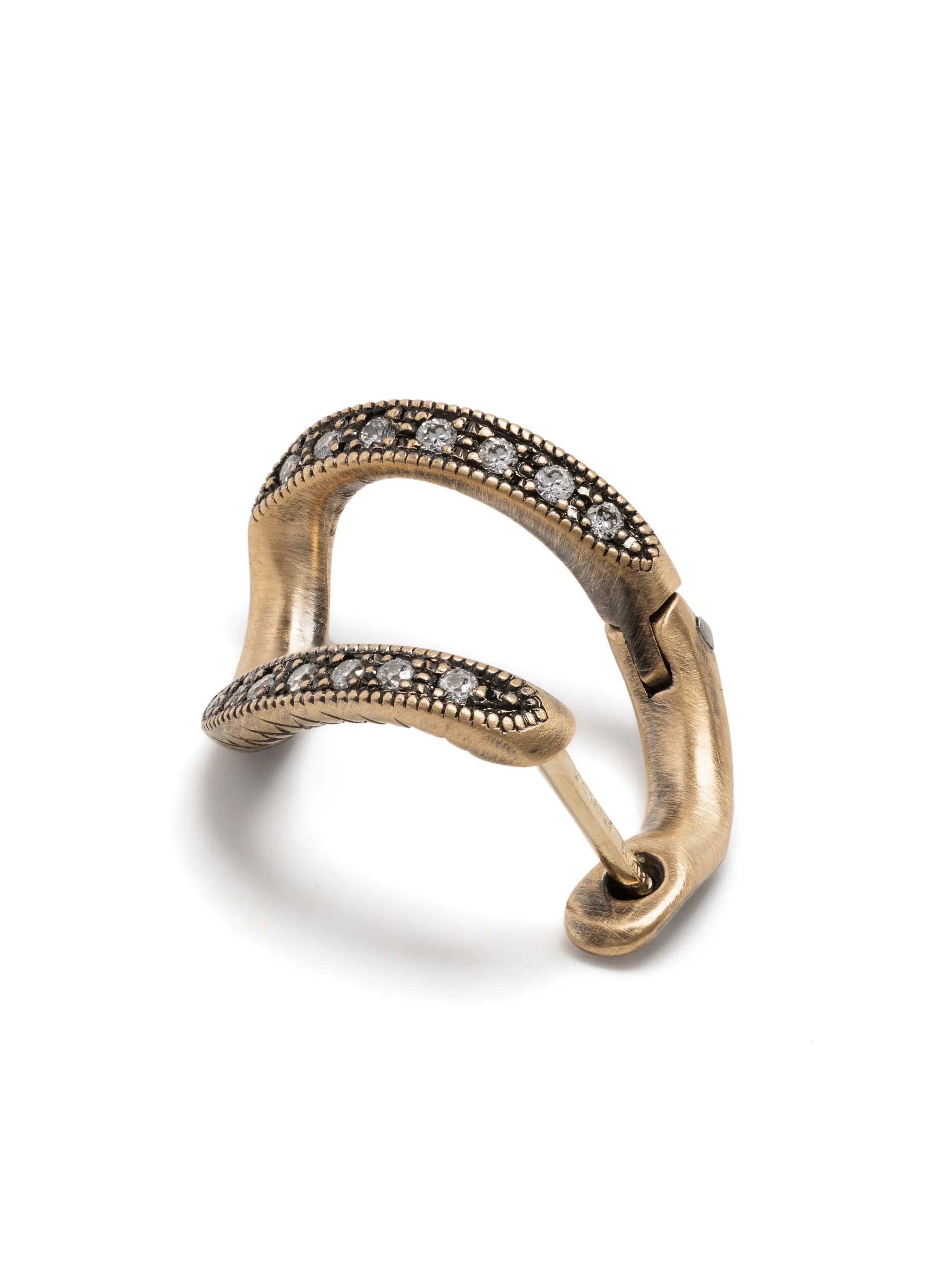 18kt yellow gold twist diamond earring