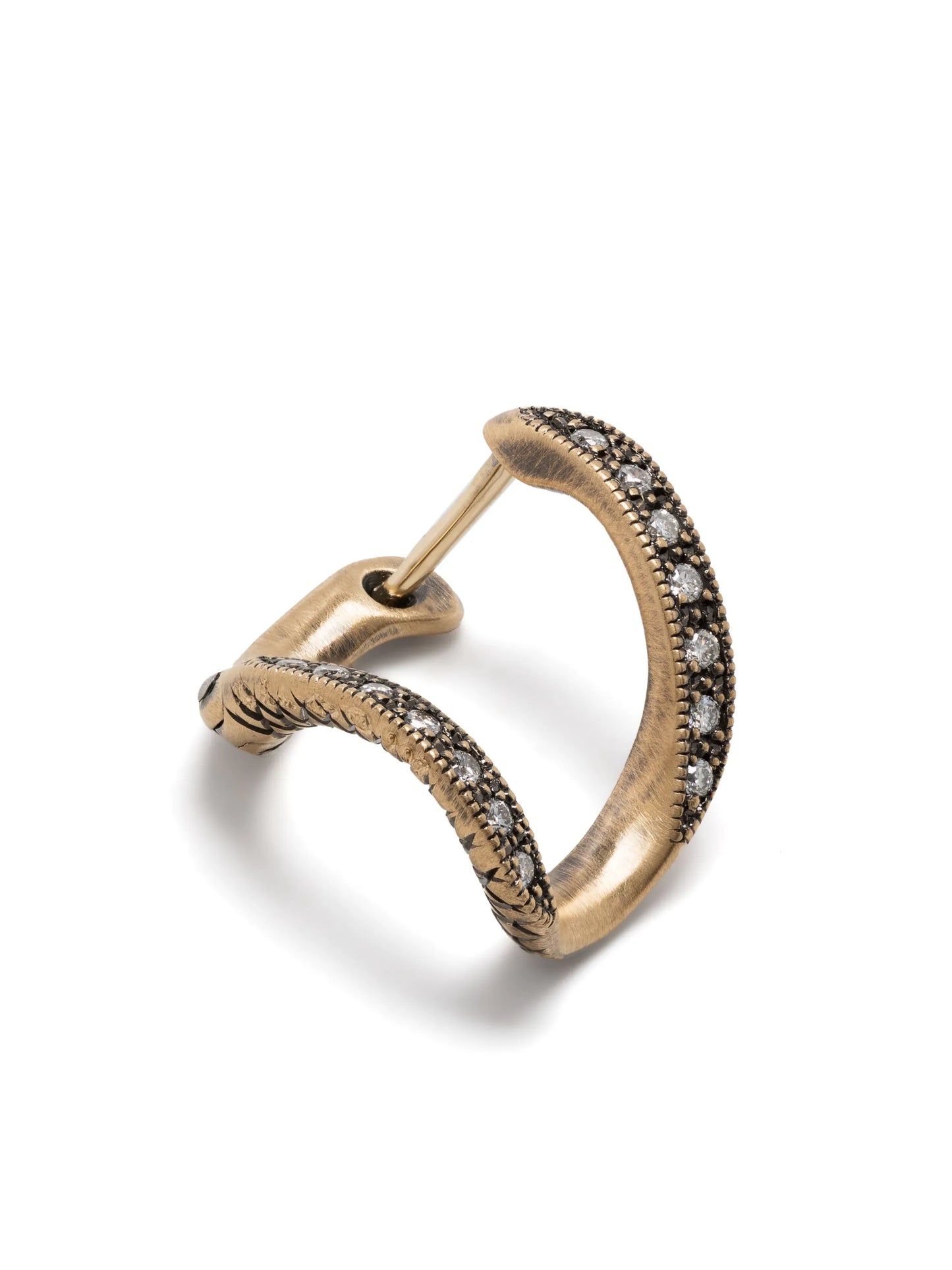 18kt yellow gold twist diamond earring