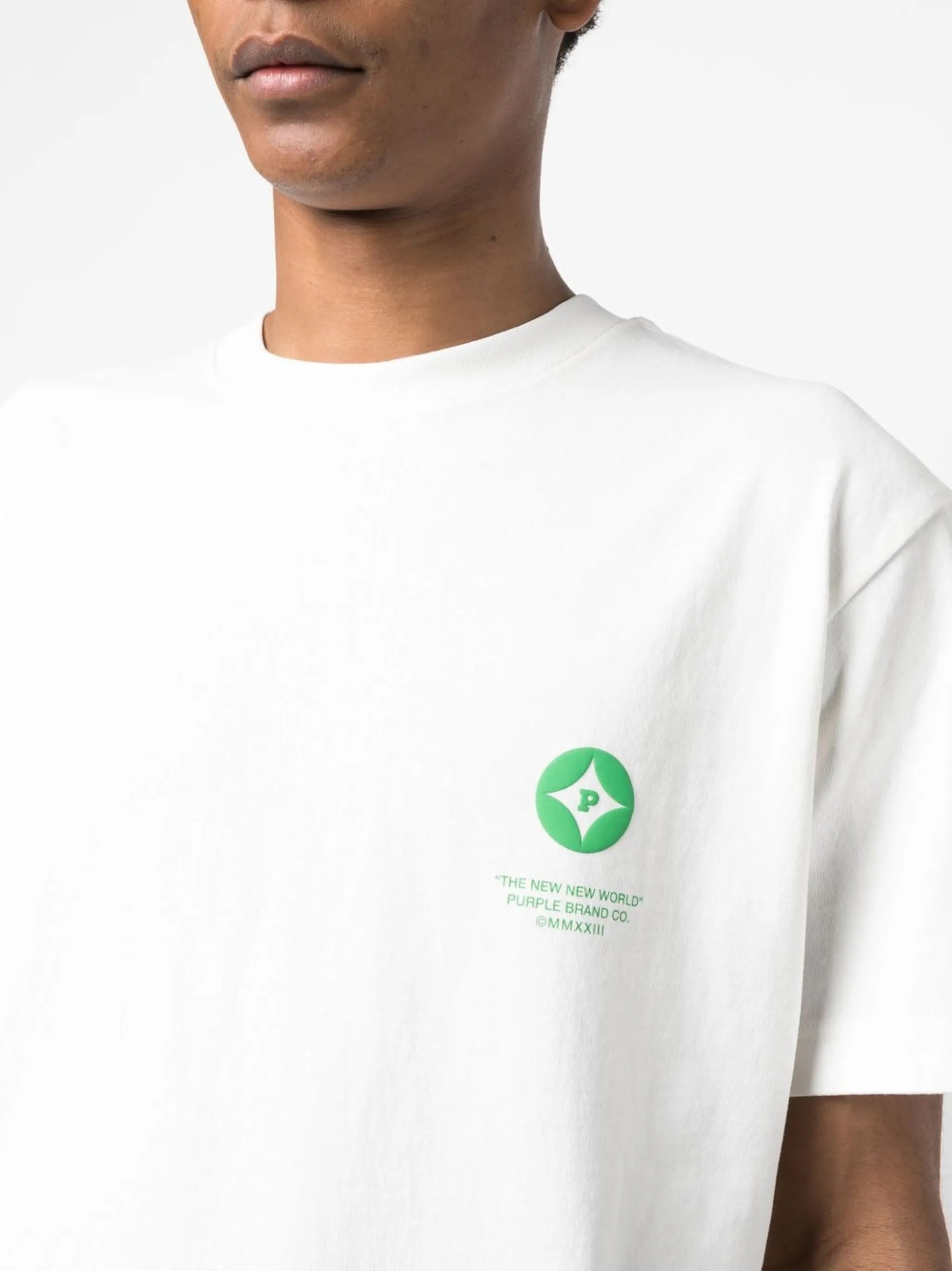White Logo Print Short Sleeve T-shirt