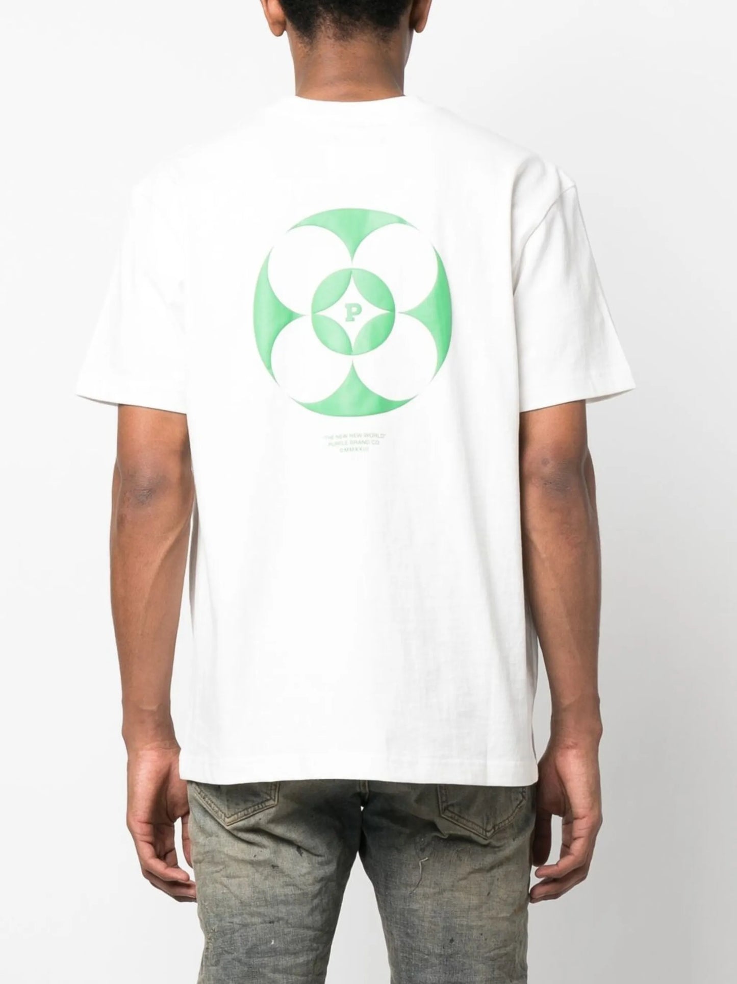 White Logo Print Short Sleeve T-shirt
