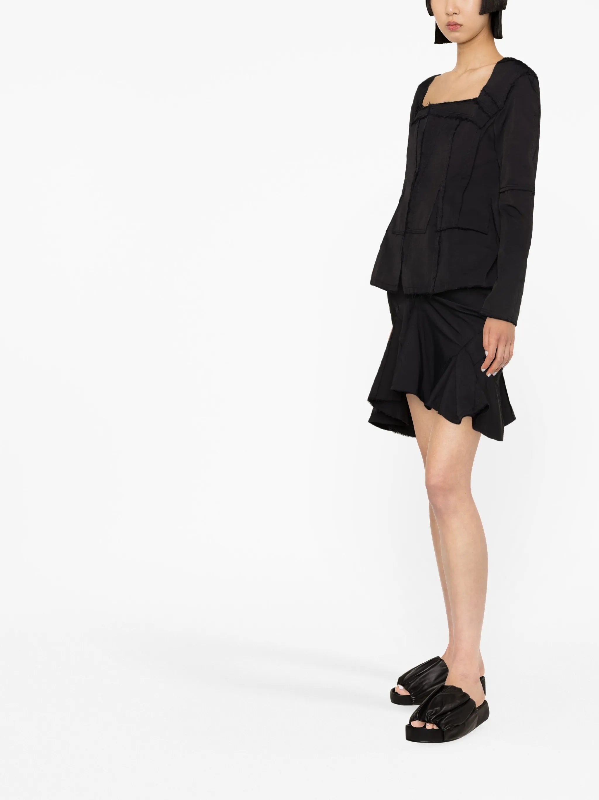 square-neck jacket