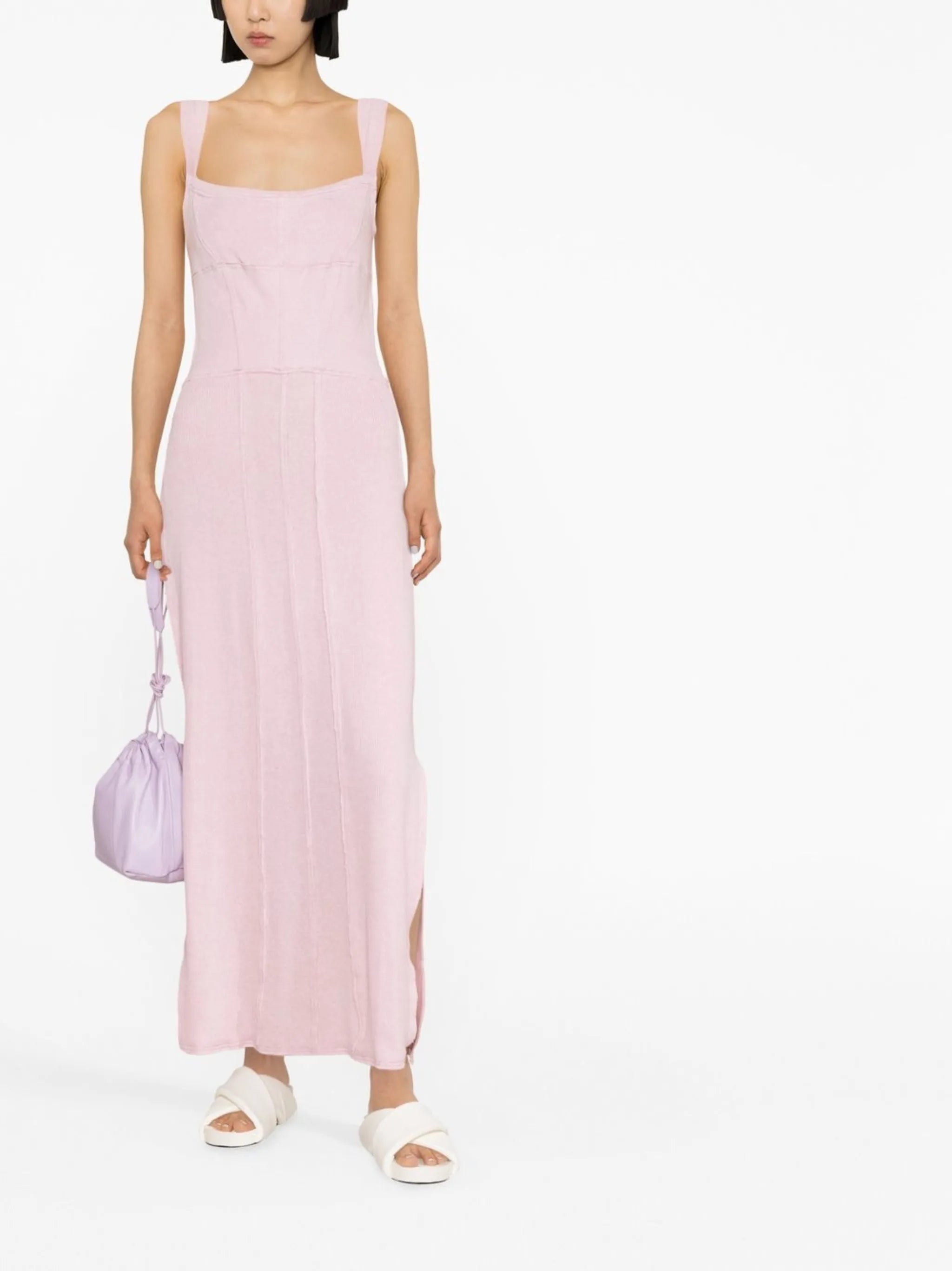 Knit corset-style slip dress