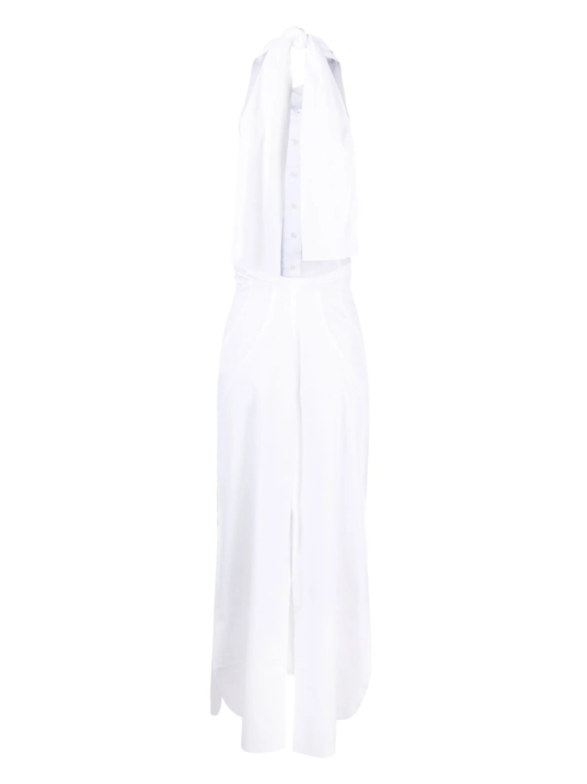 open-back cotton dress