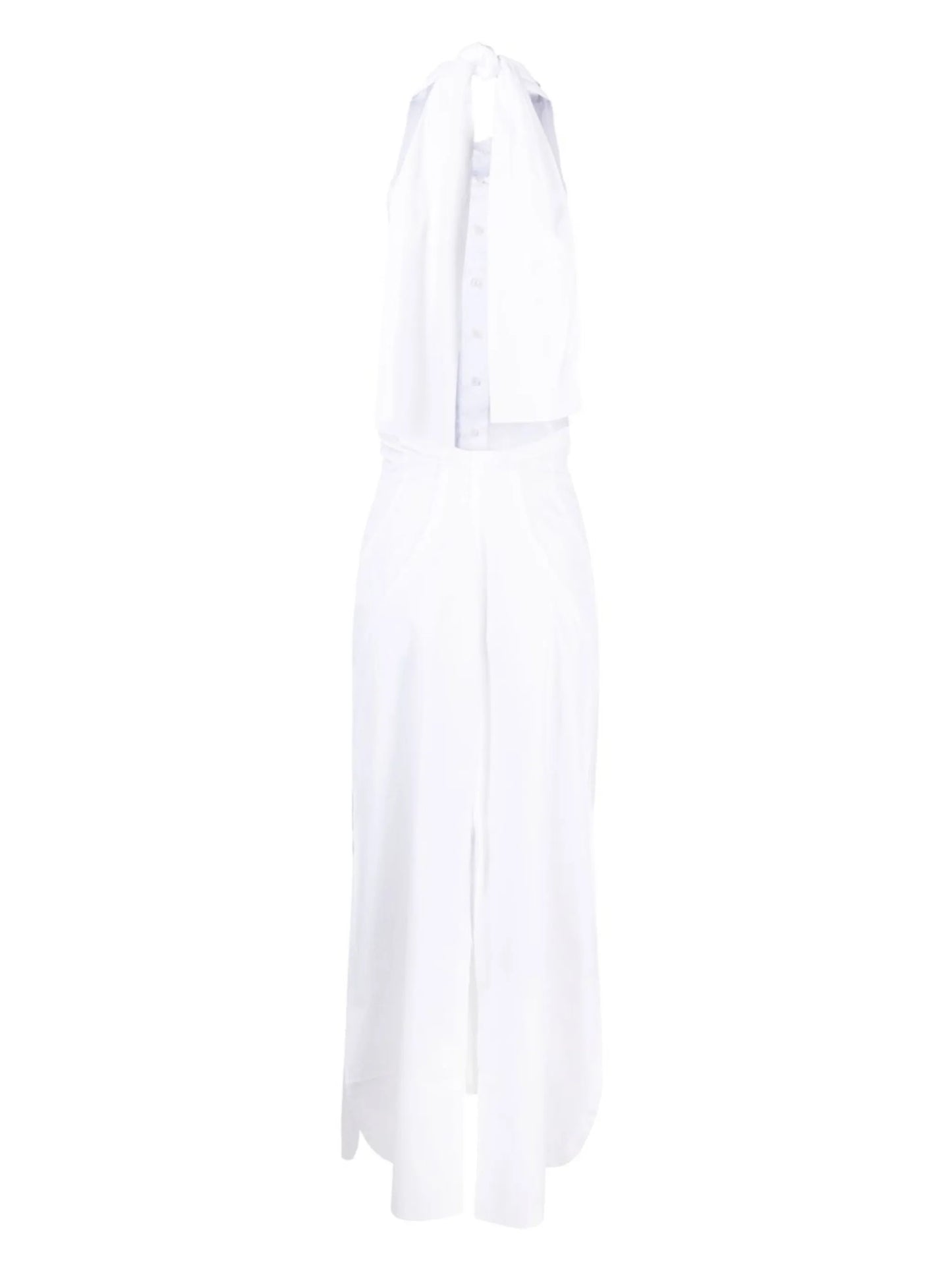 open-back cotton dress