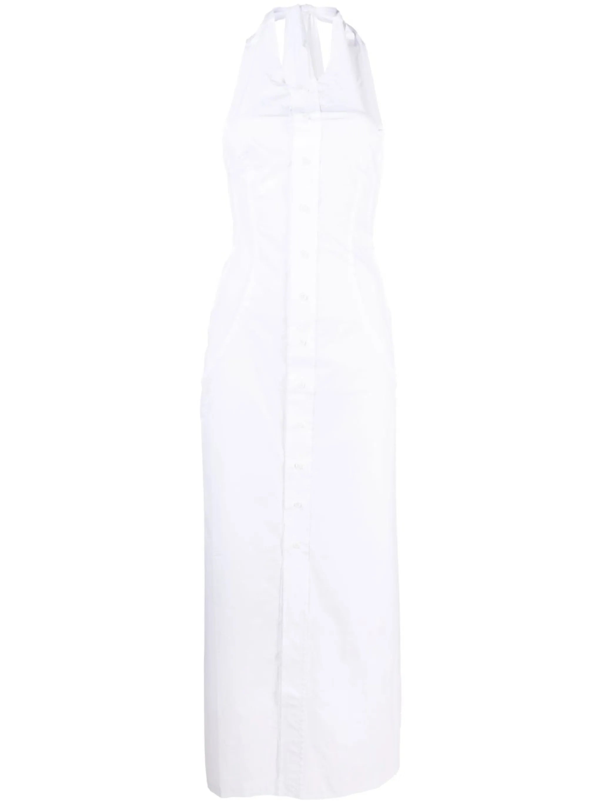 open-back cotton dress