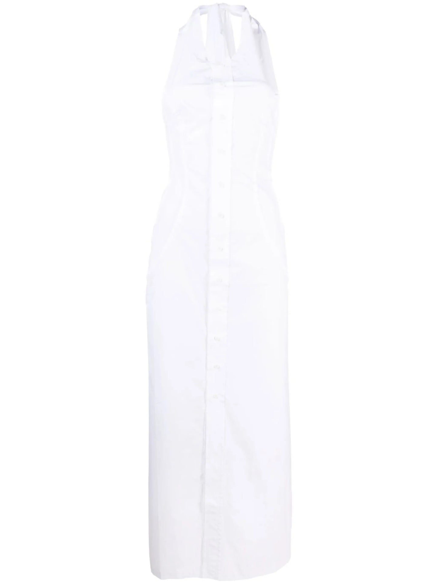 open-back cotton dress