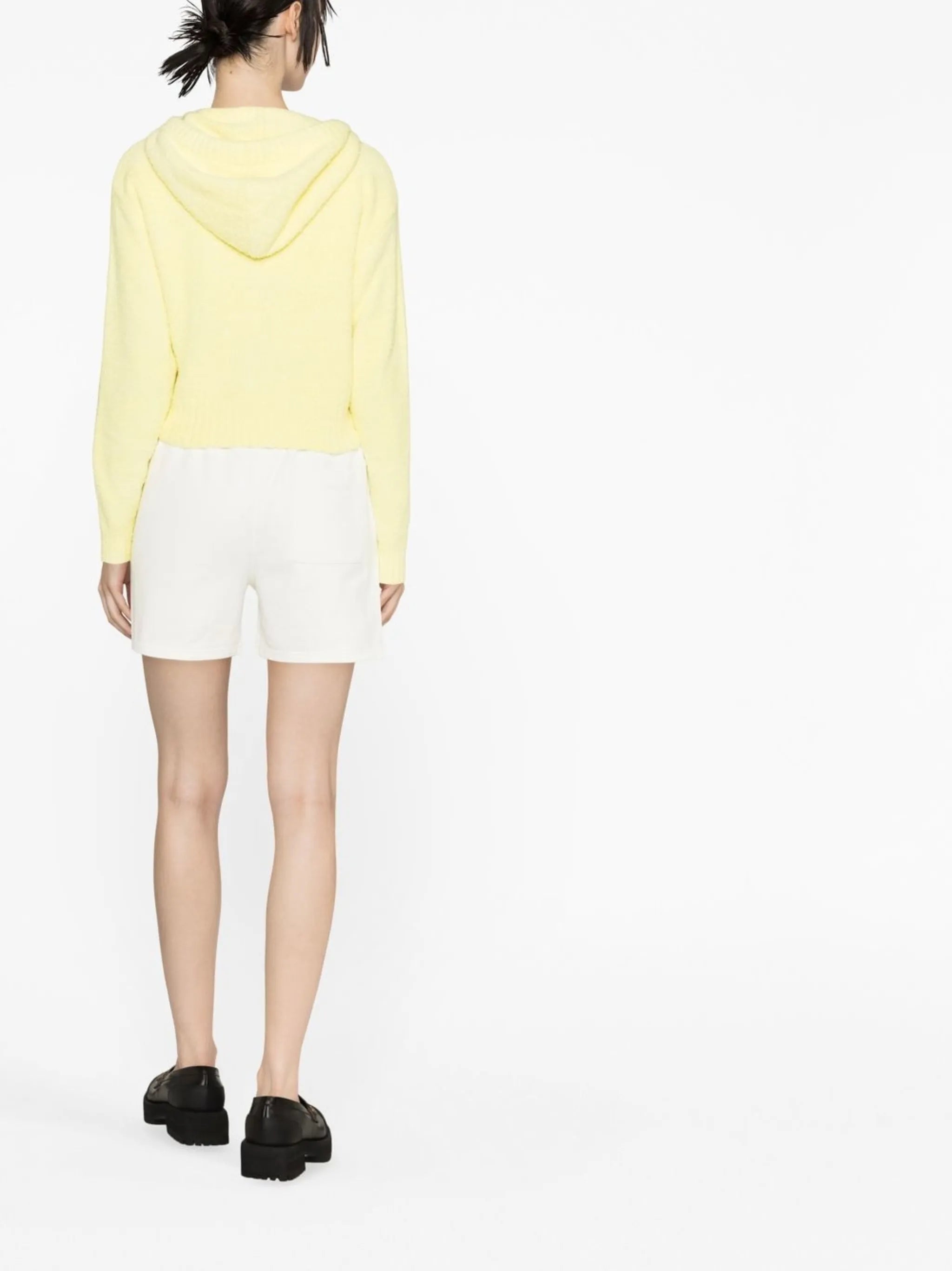 embroidered-logo track shorts