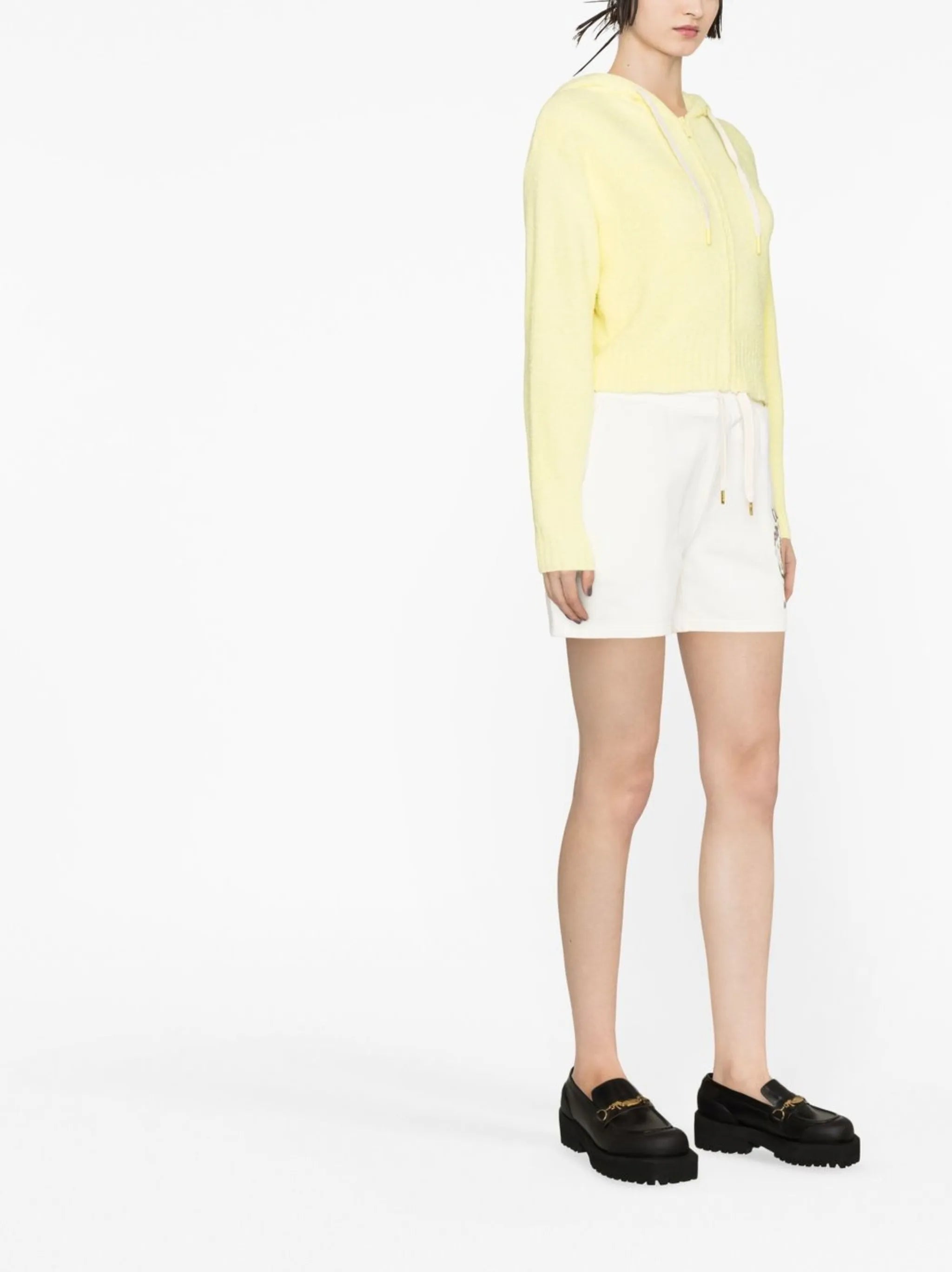 embroidered-logo track shorts