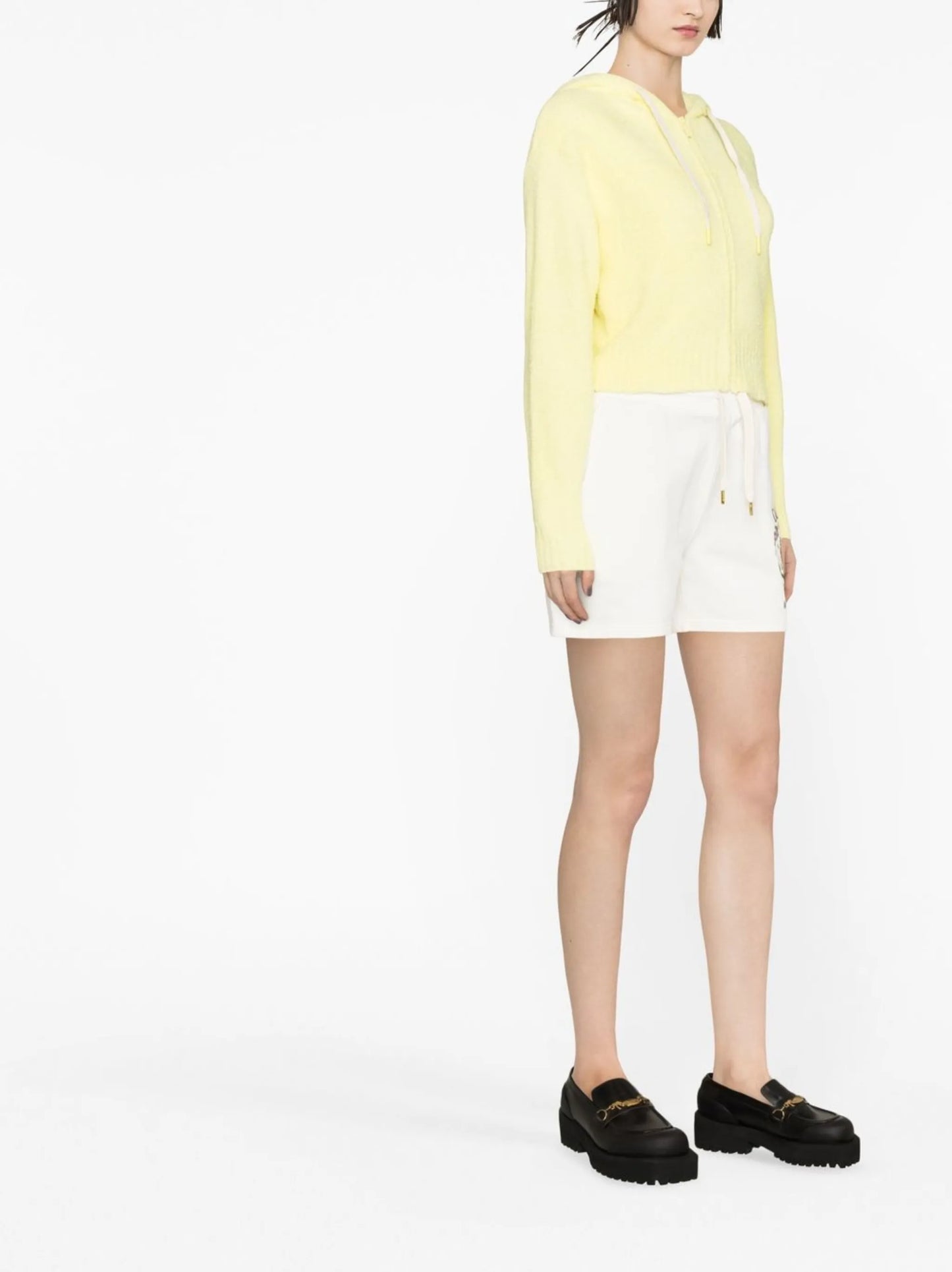 embroidered-logo track shorts