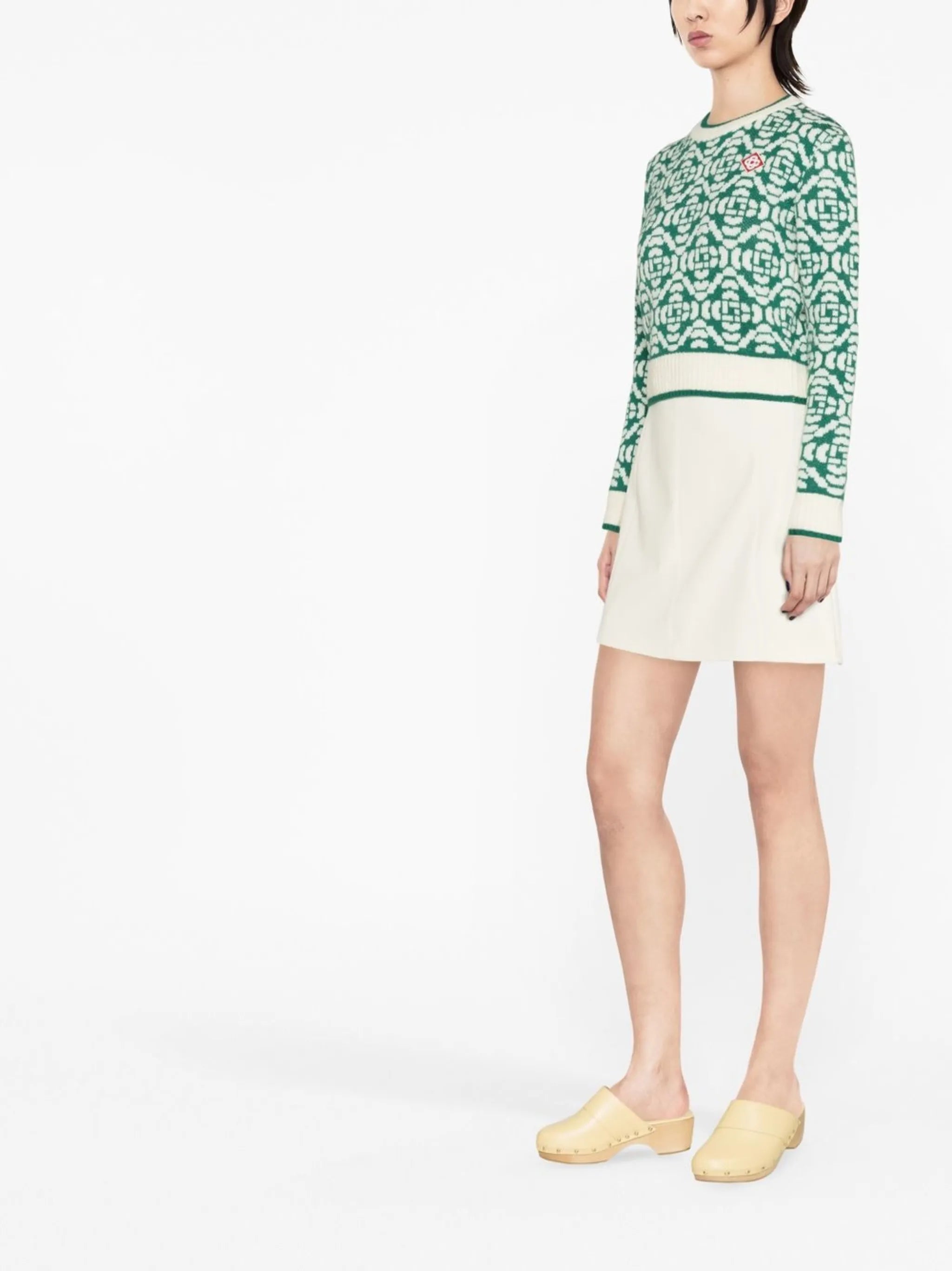 monogram crew-neck jumper