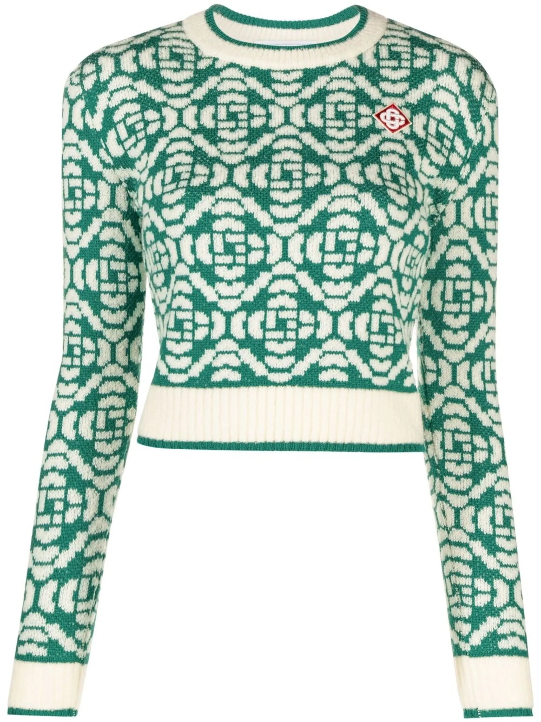 monogram crew-neck jumper