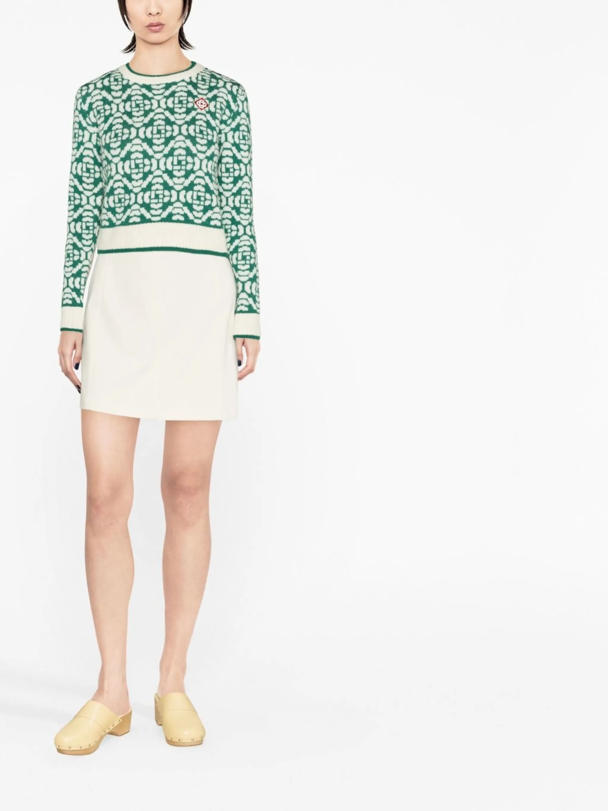 monogram crew-neck jumper