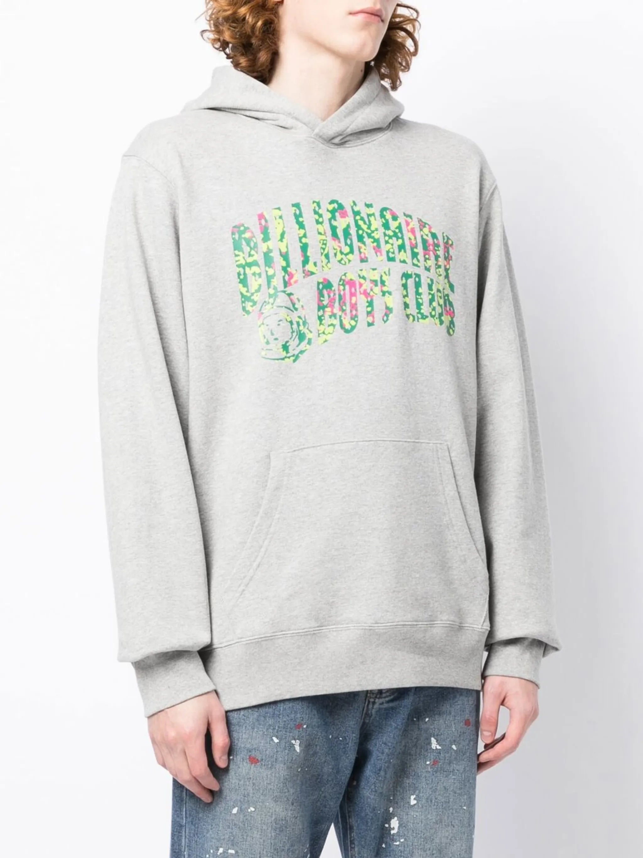 logo-print cotton hoodie