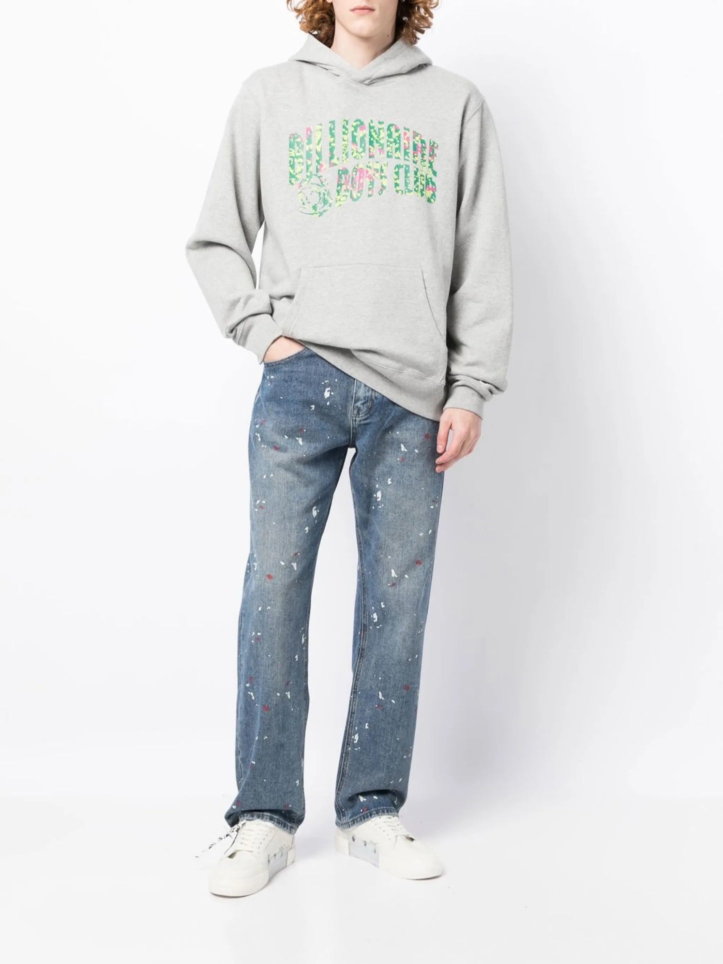 logo-print cotton hoodie