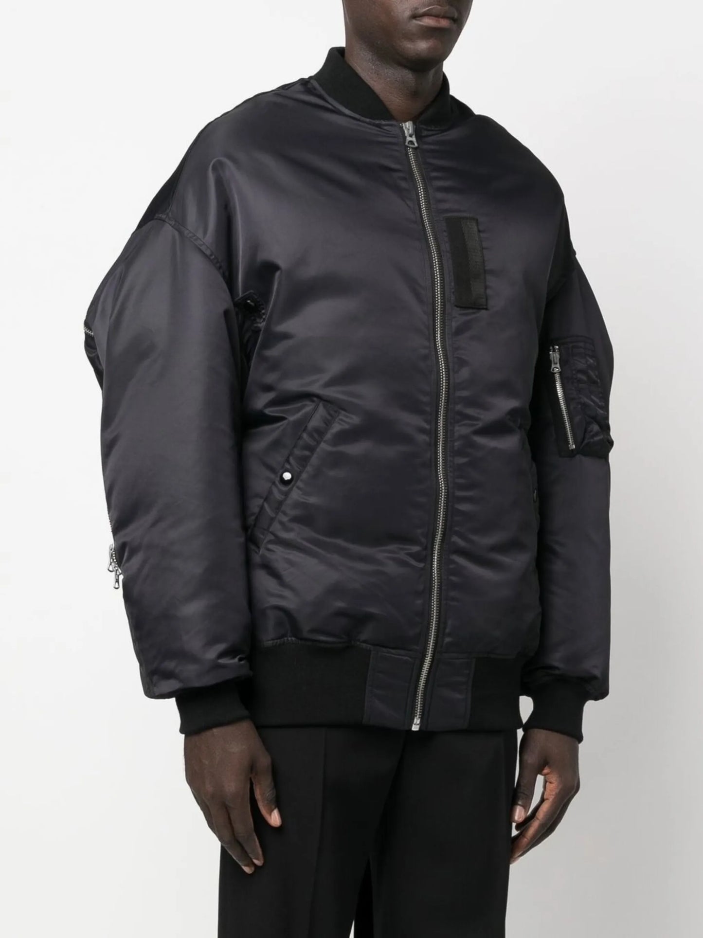 zip-detailing down bomber jacket