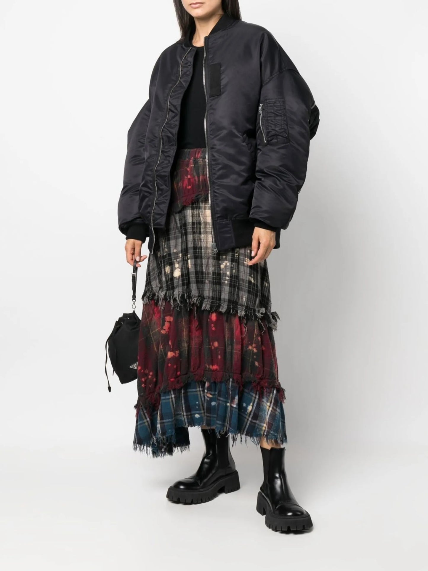 zip-detailing down bomber jacket