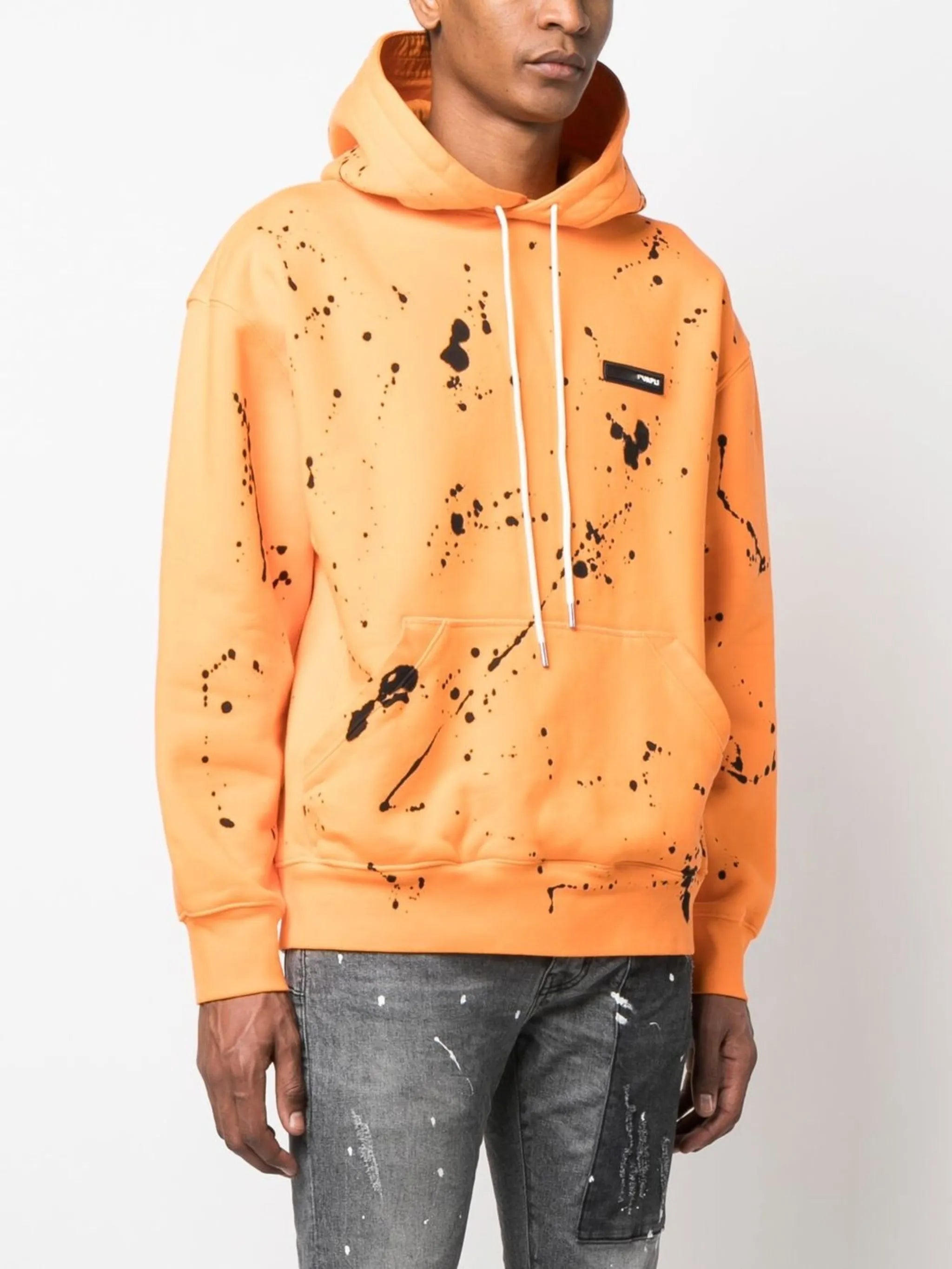 Yellow Paint Splatter Hoodie