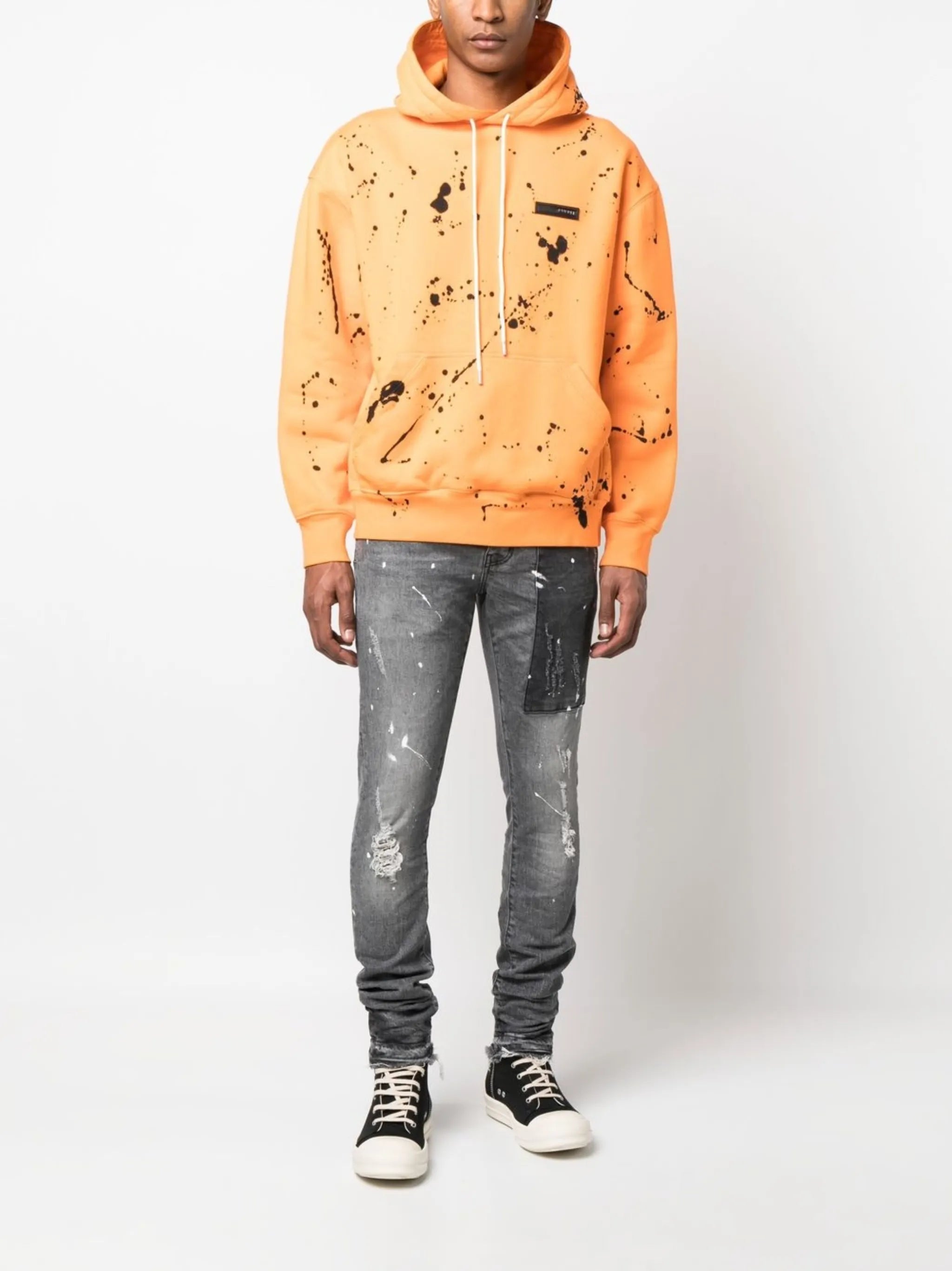 Yellow Paint Splatter Hoodie