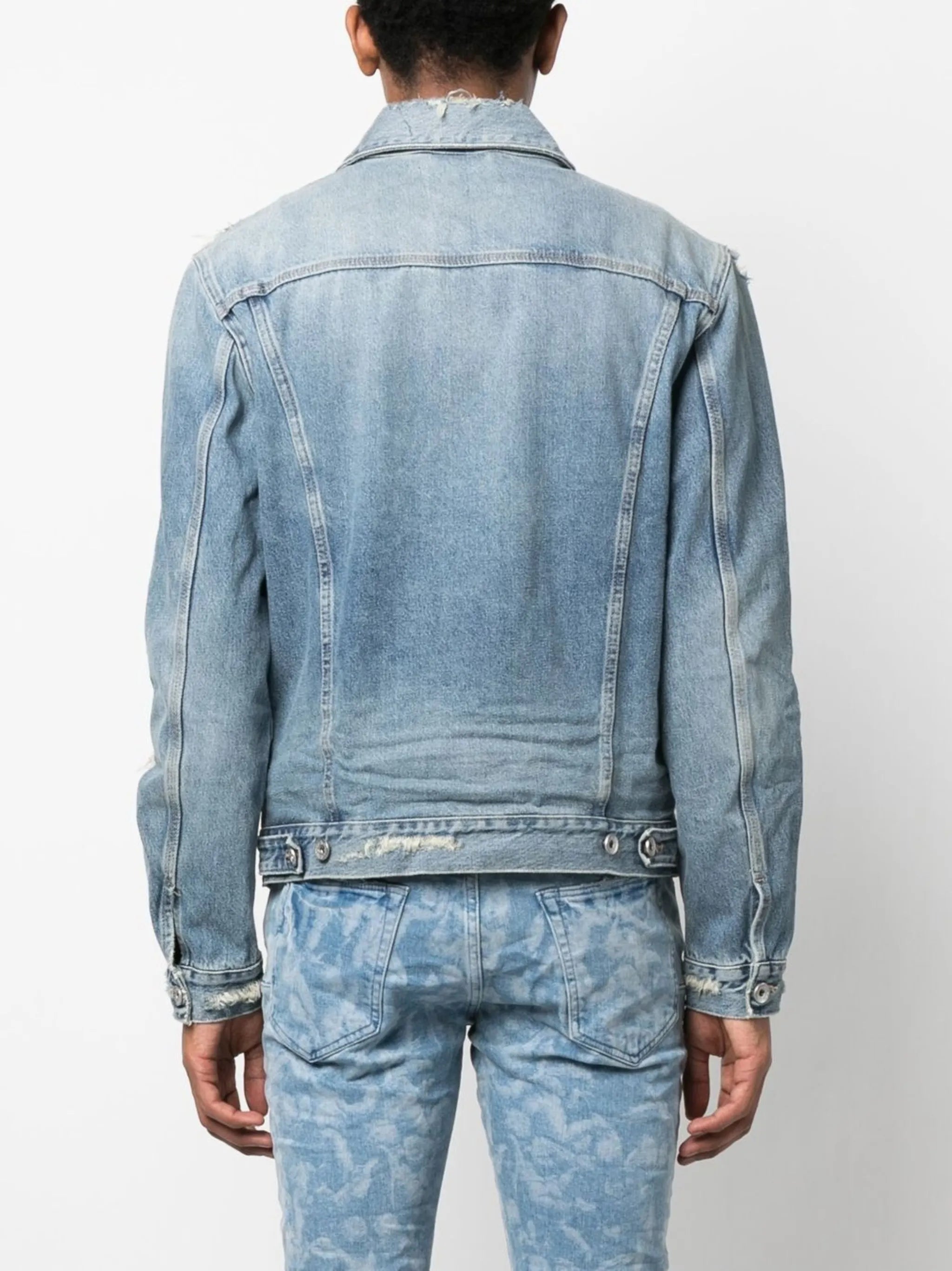 distressed denim jacket
