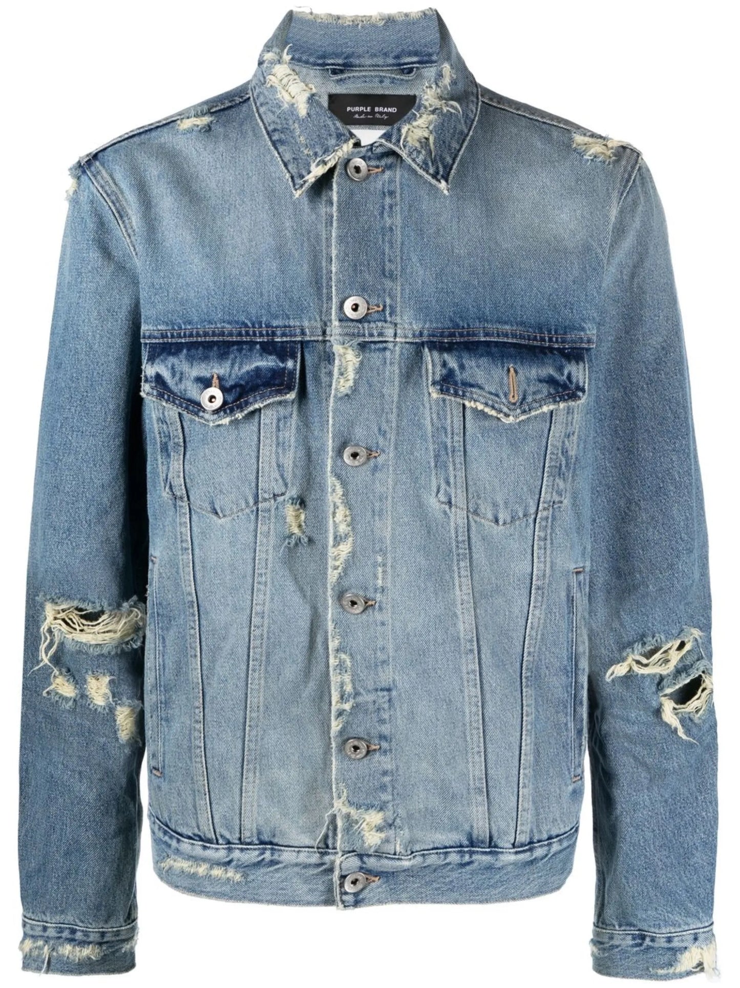 distressed denim jacket