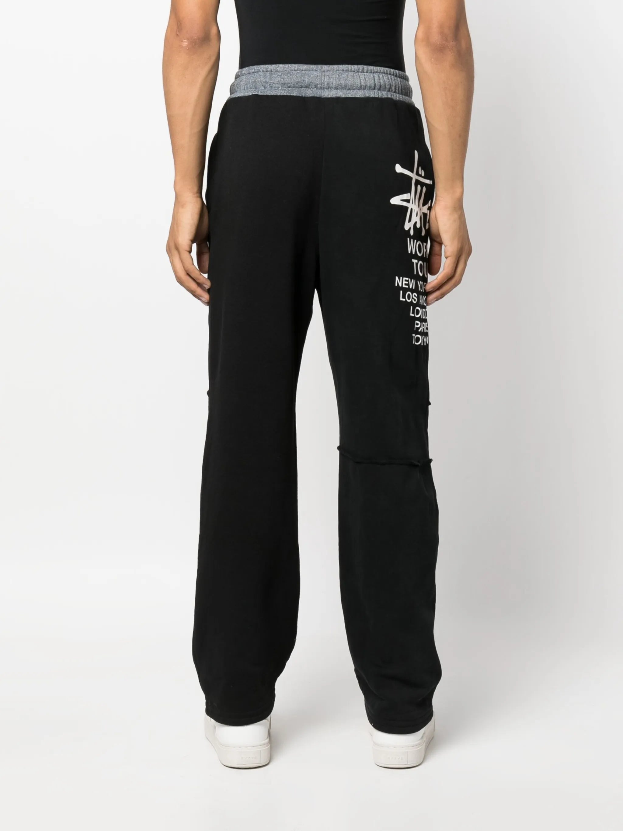 slogan-print track pants