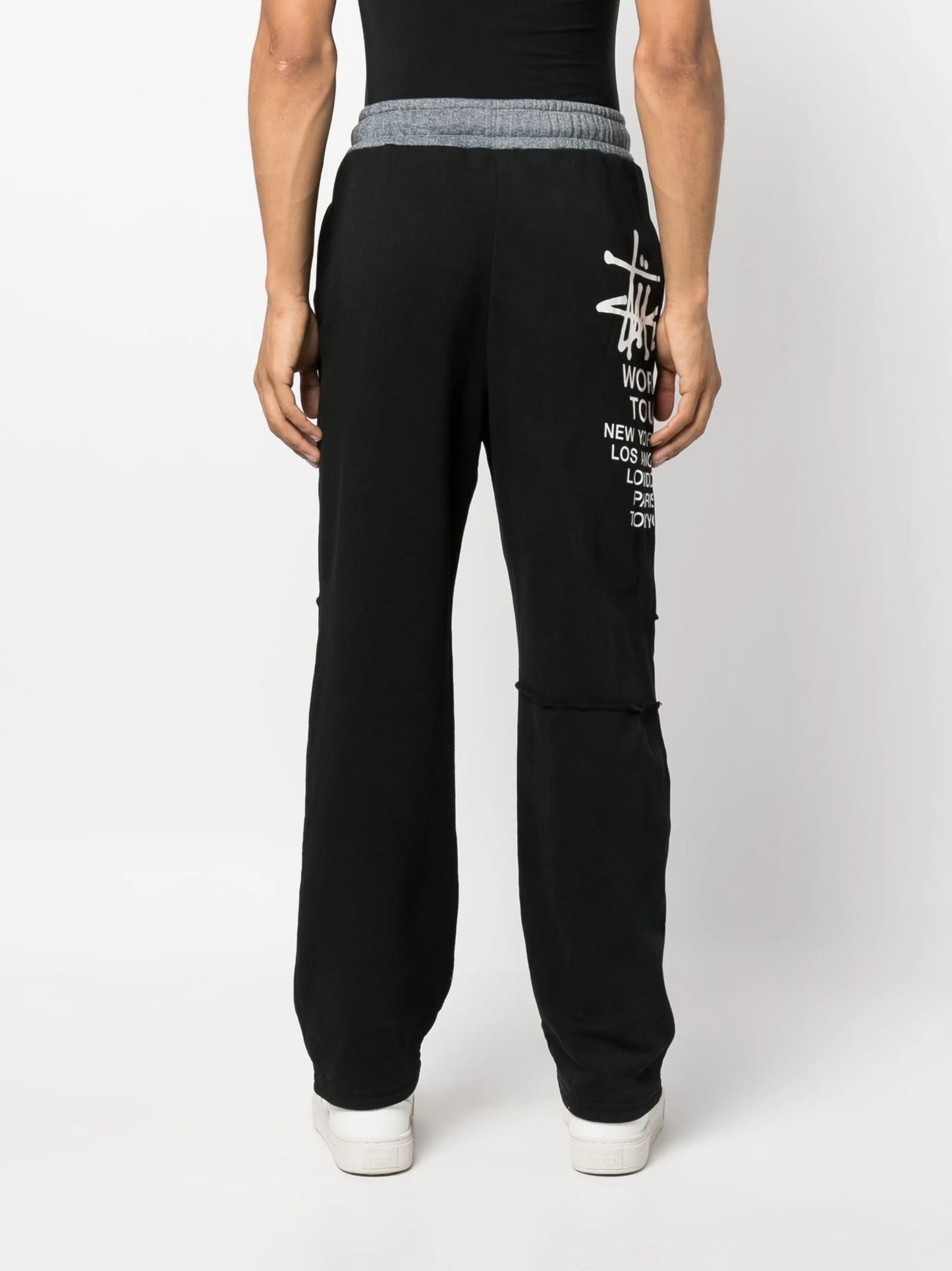 slogan-print track pants