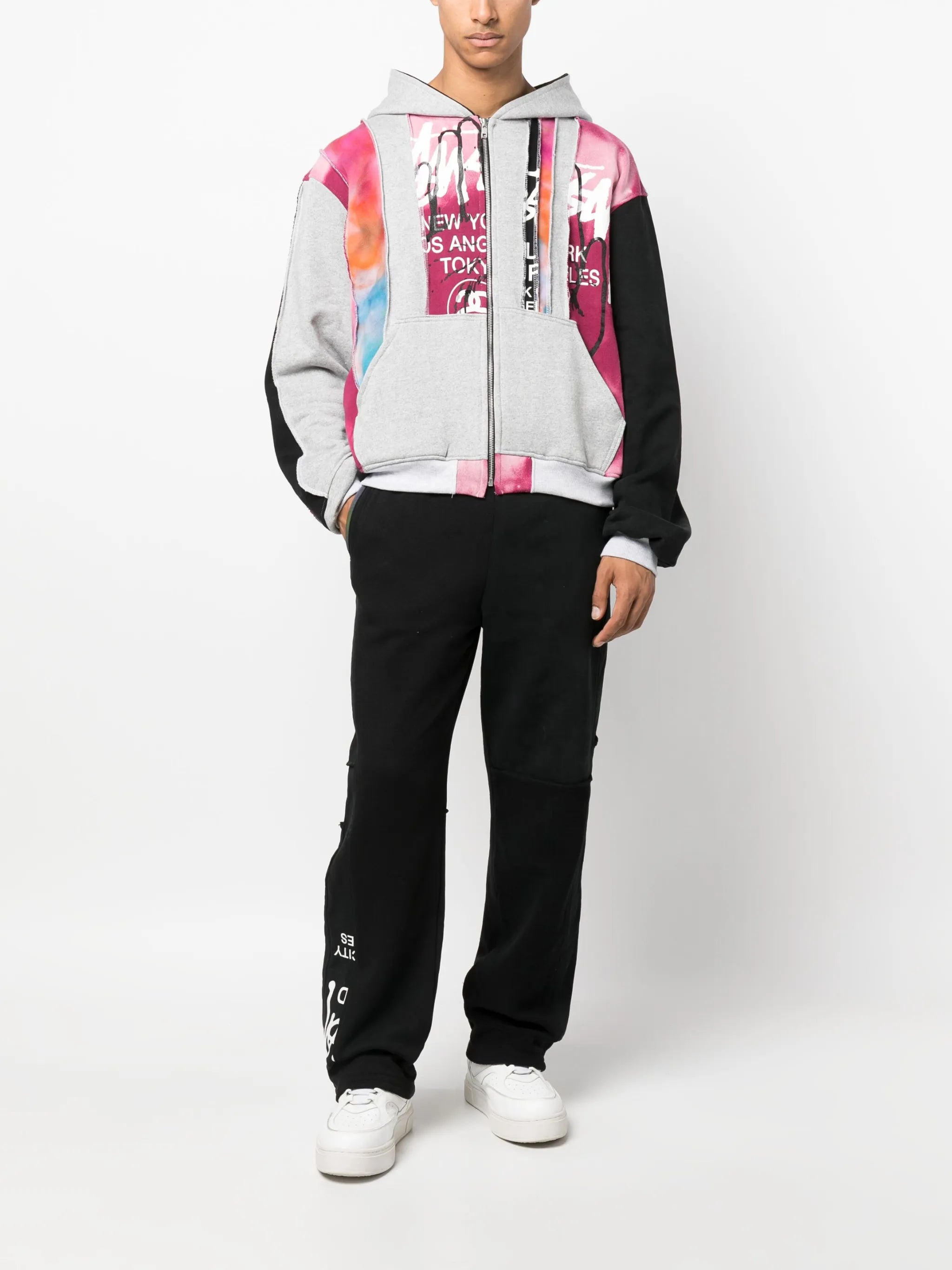 slogan-print track pants