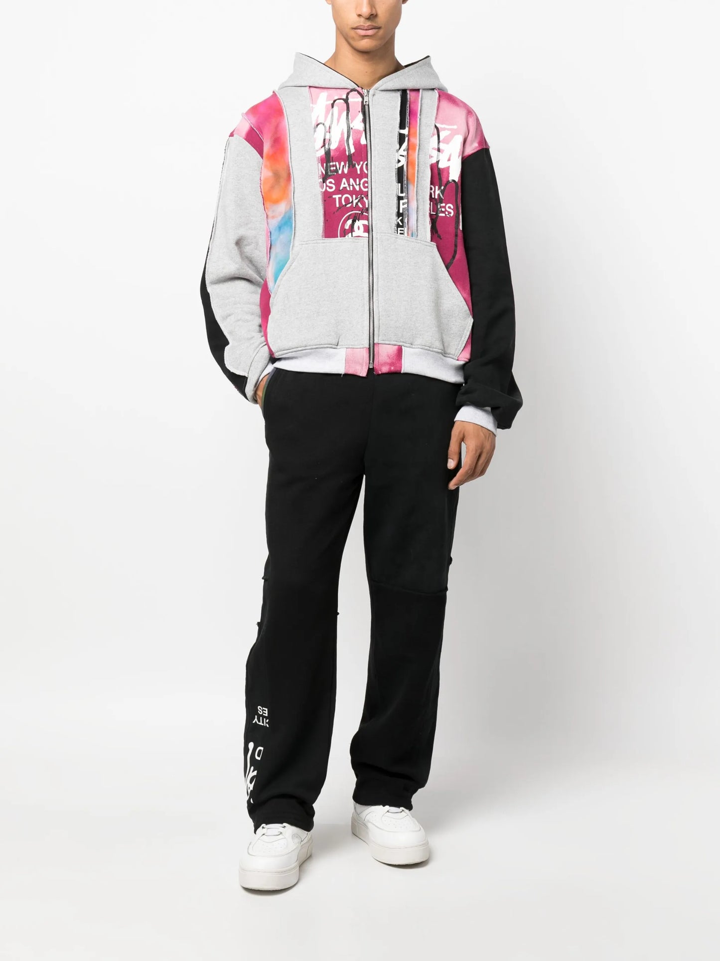 slogan-print track pants