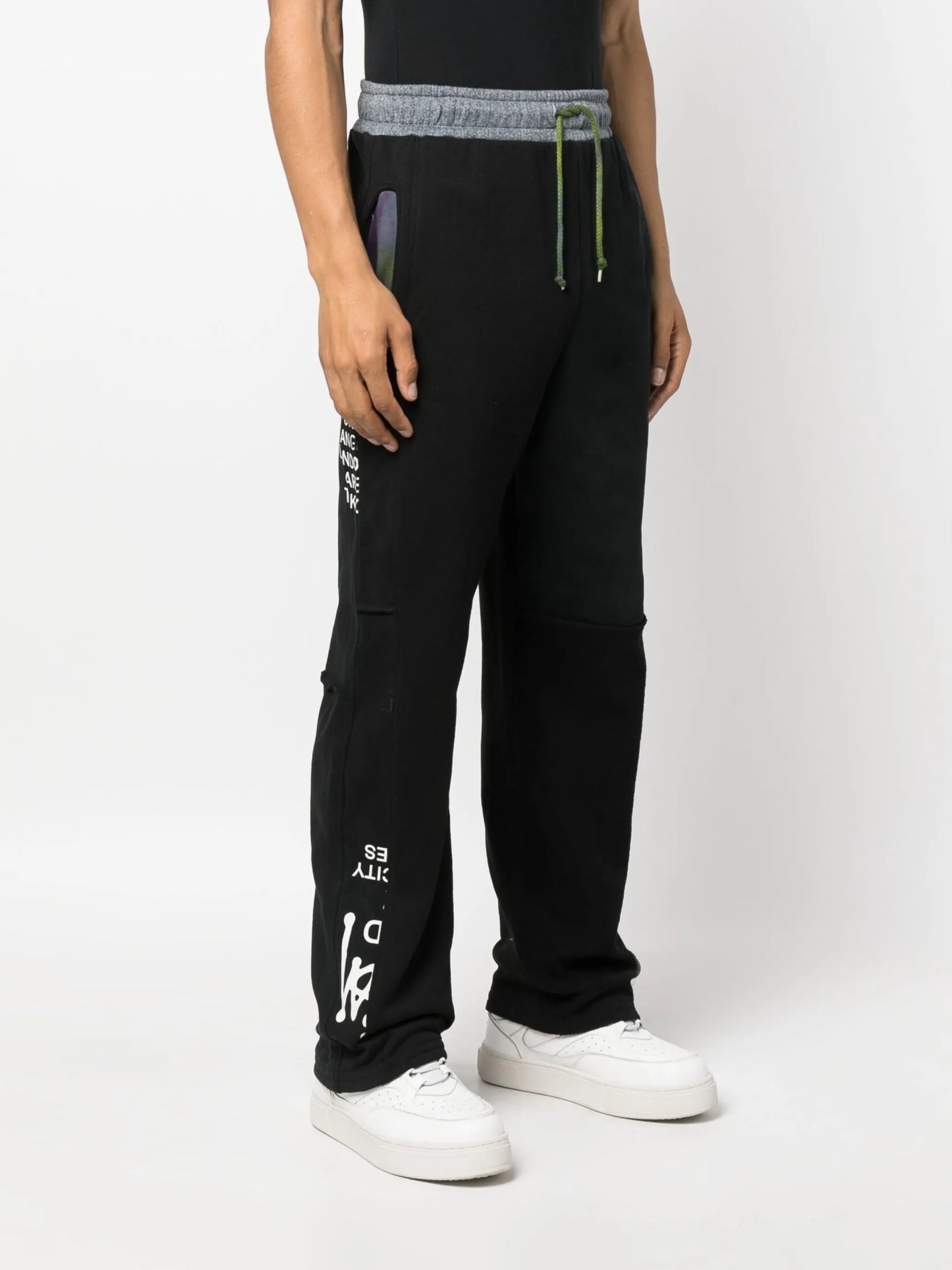 slogan-print track pants
