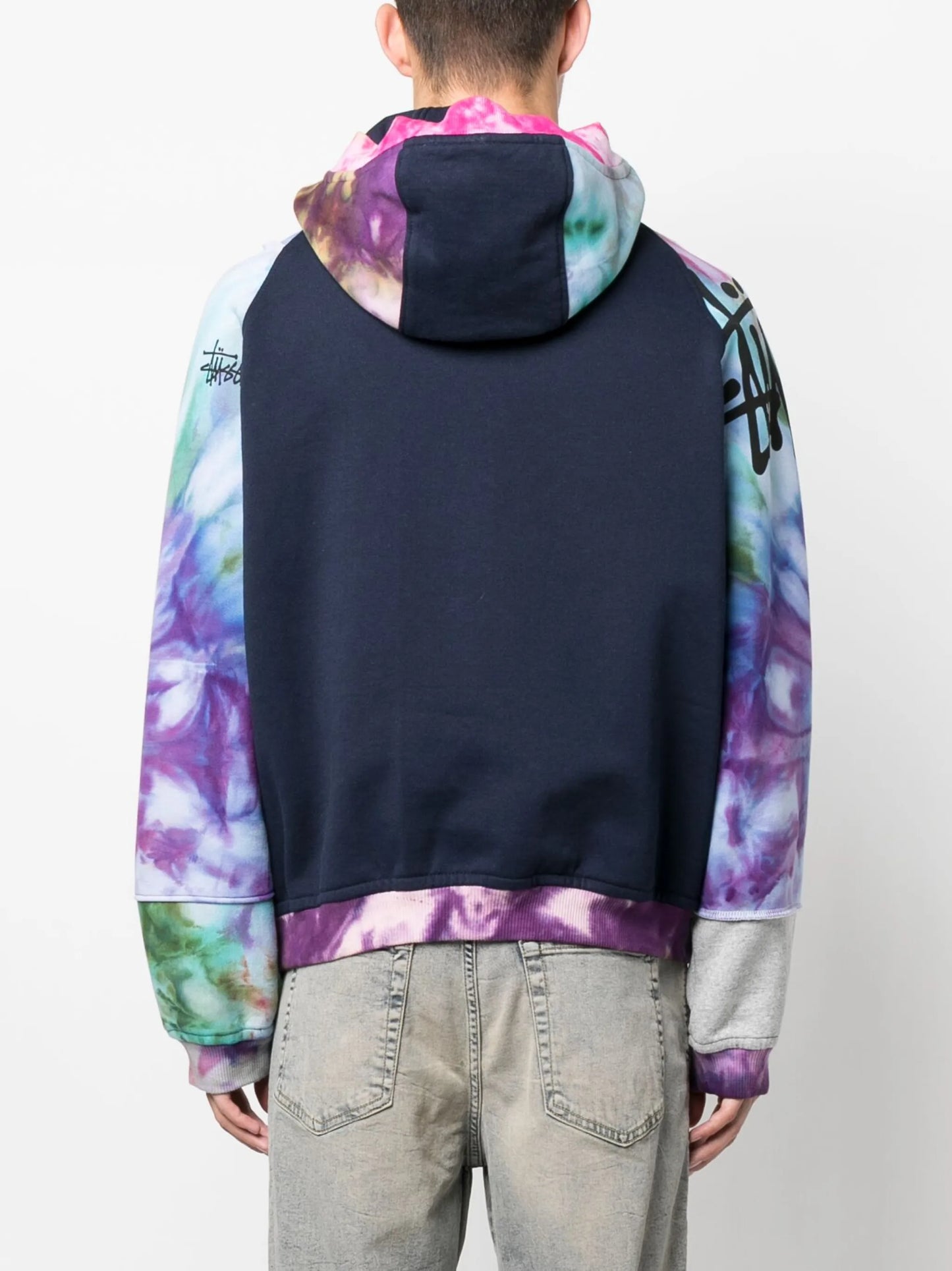 tie-dye raglan hoodie
