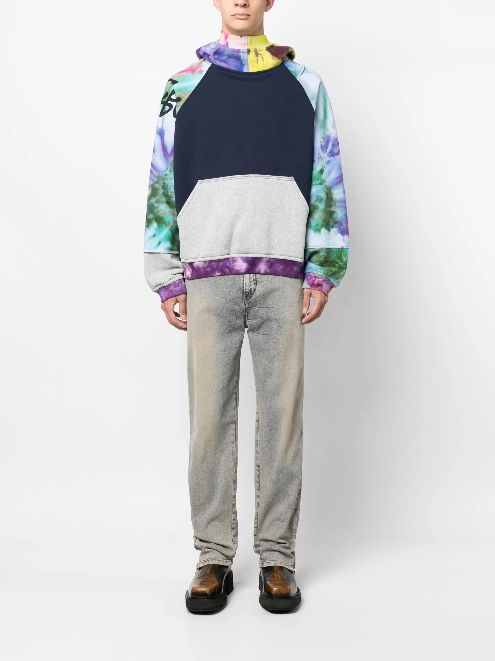 tie-dye raglan hoodie