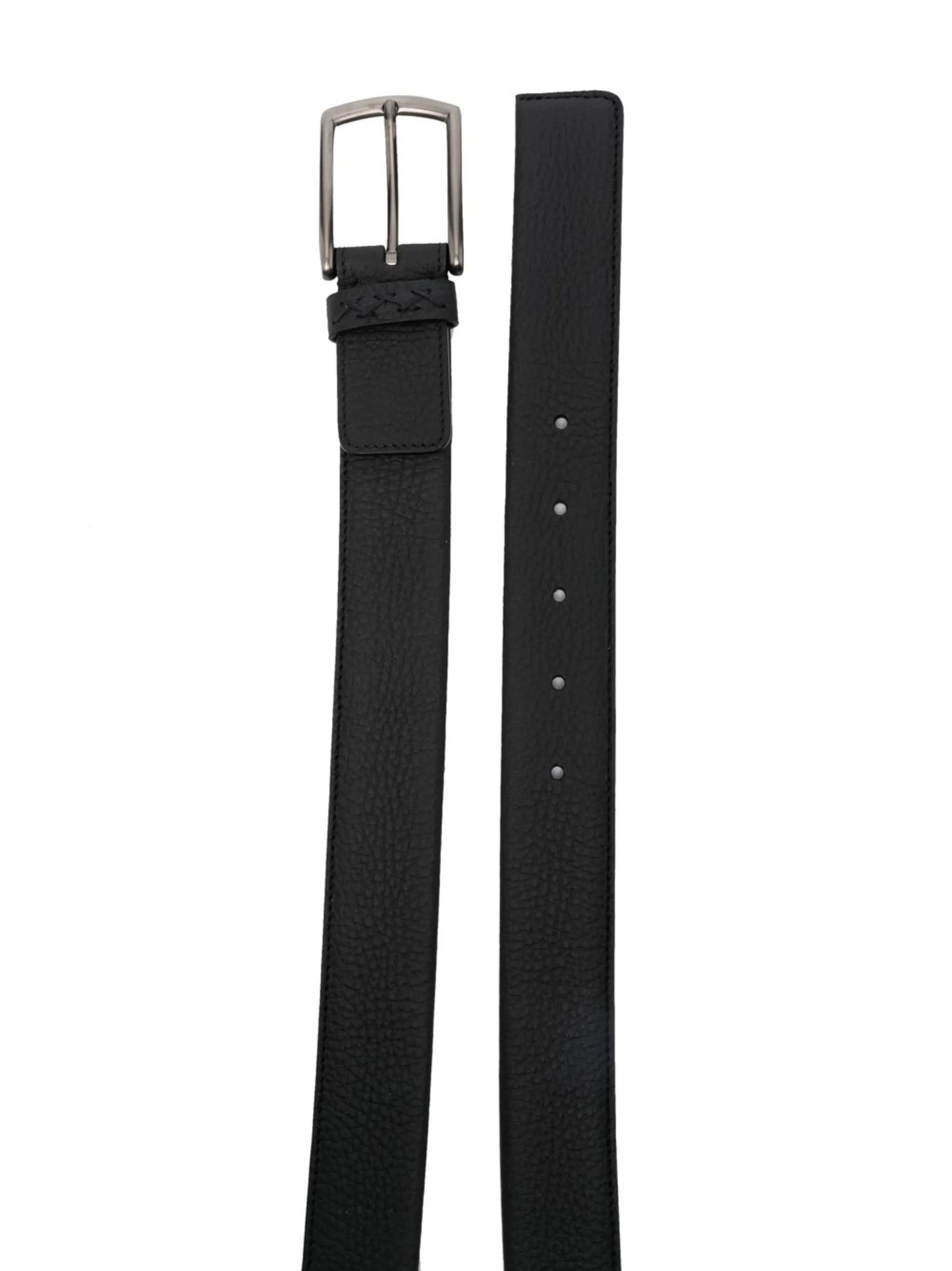 triple-stitch leather belt
