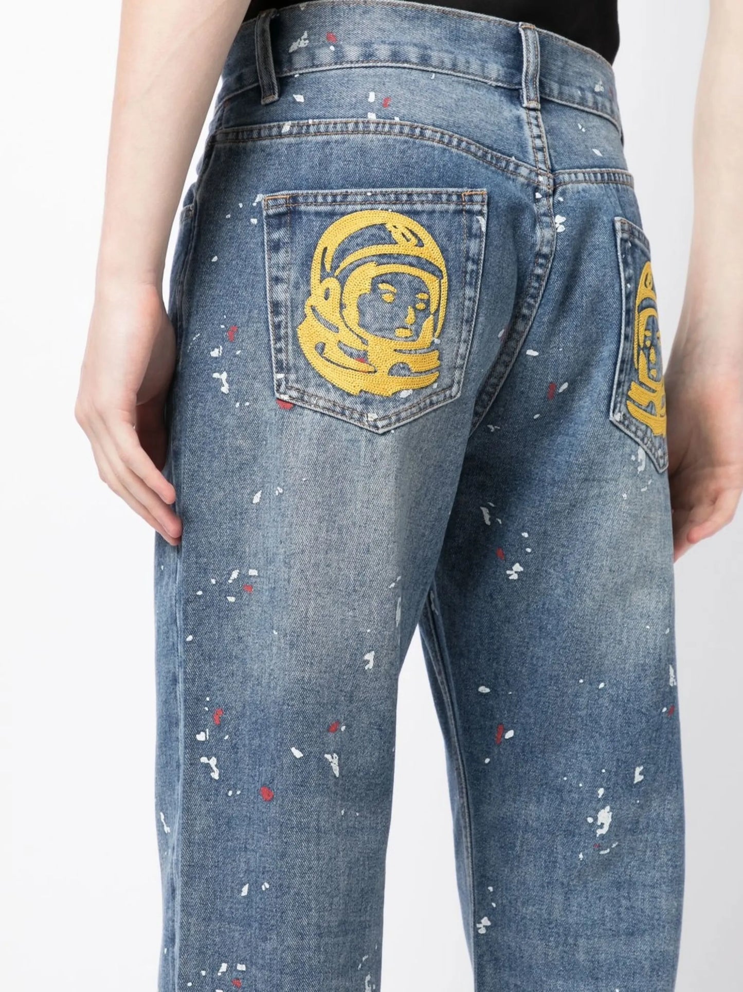 low-rise straight-leg jeans