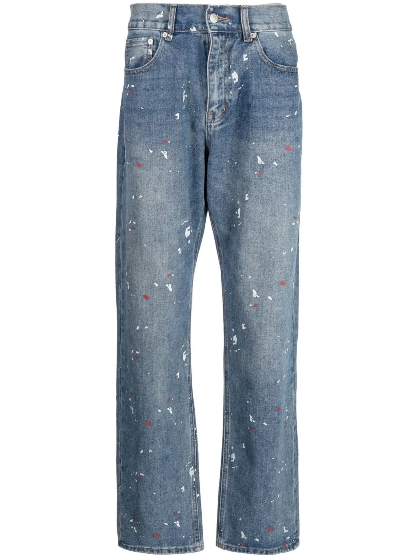 low-rise straight-leg jeans