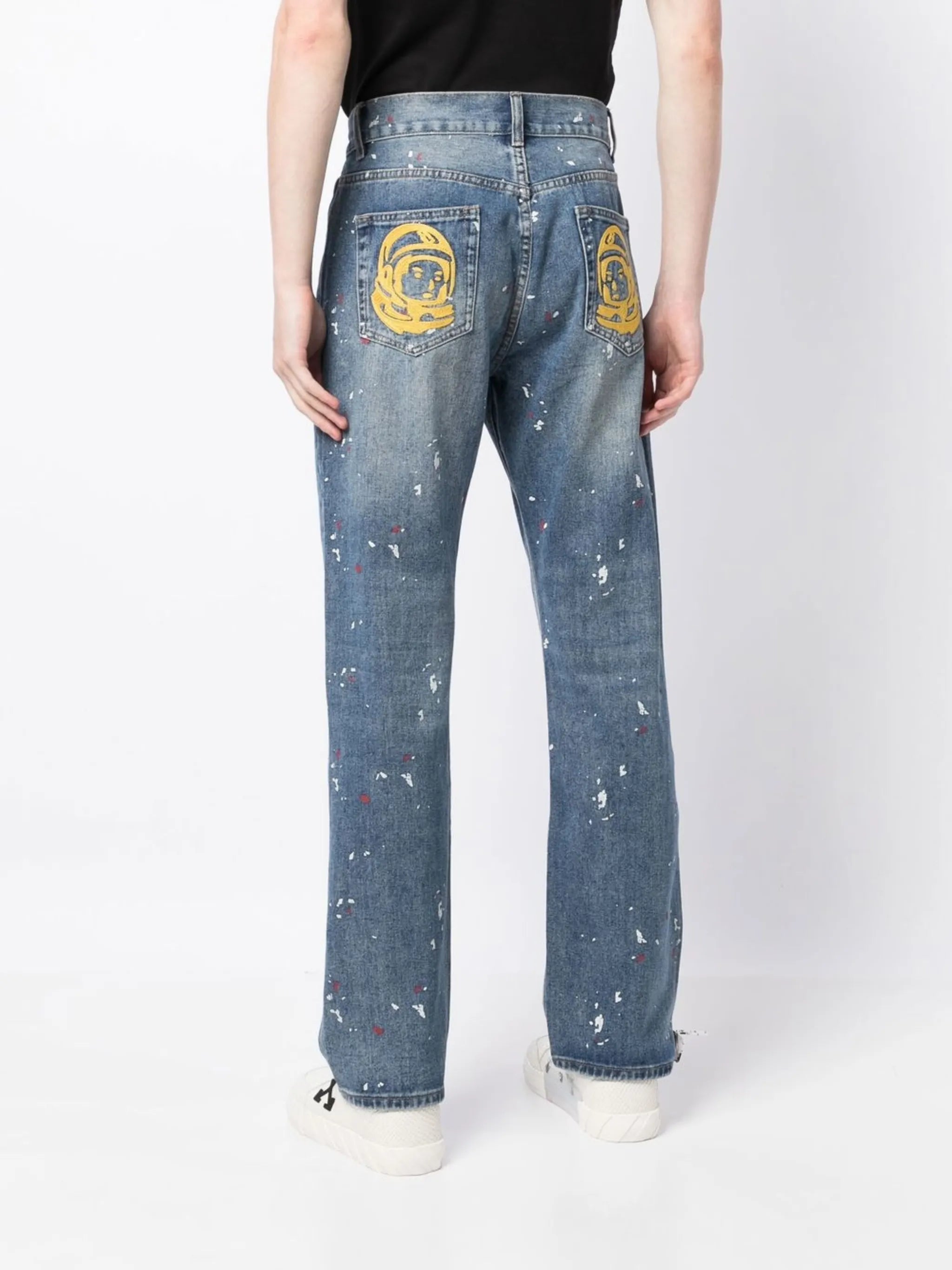 low-rise straight-leg jeans