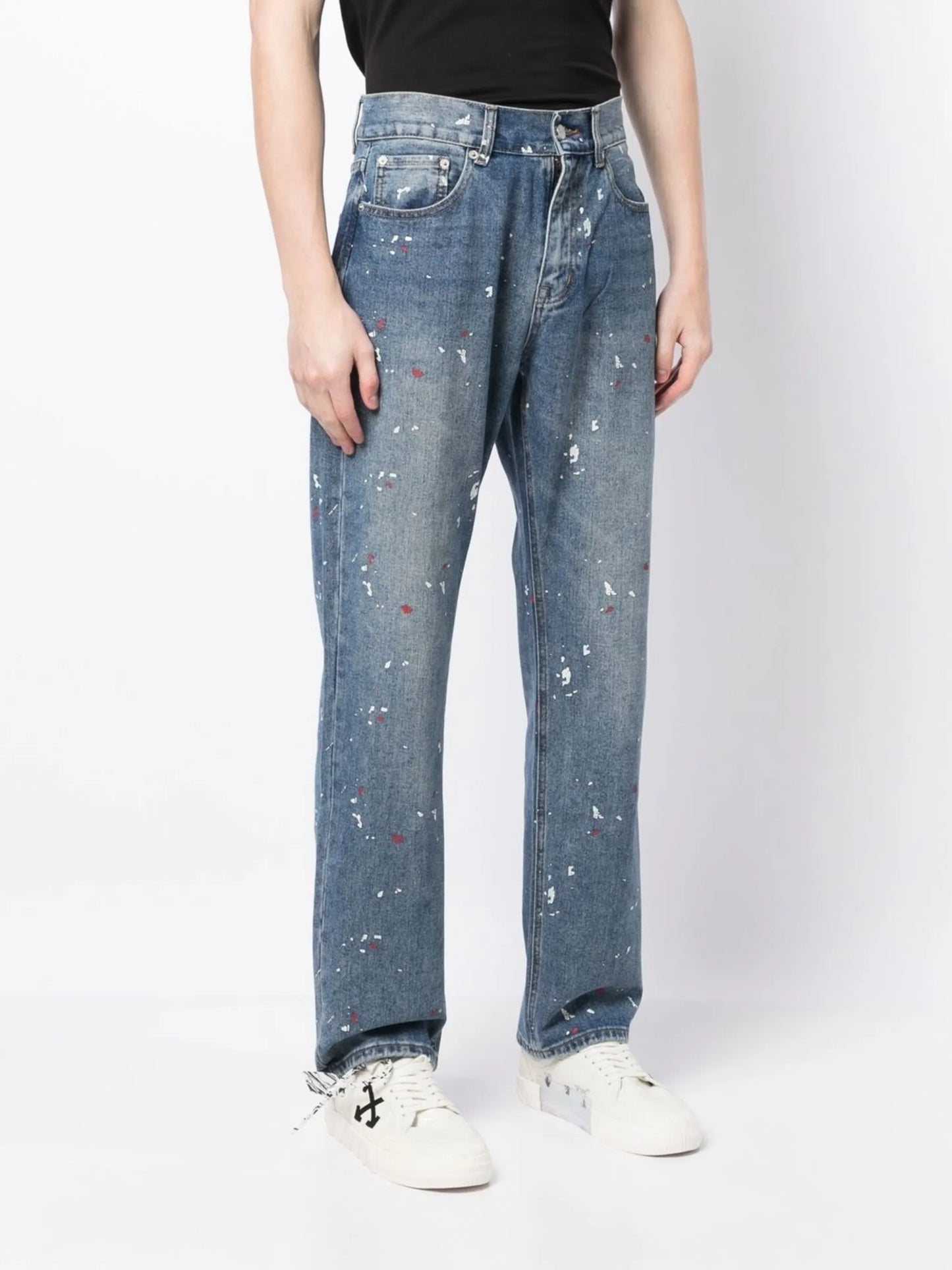 low-rise straight-leg jeans