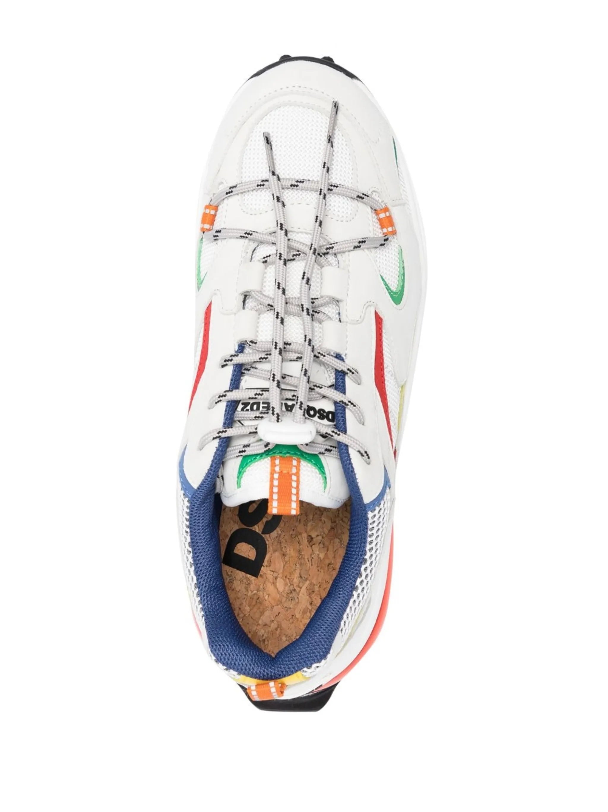 multi-panel lace-up sneakers