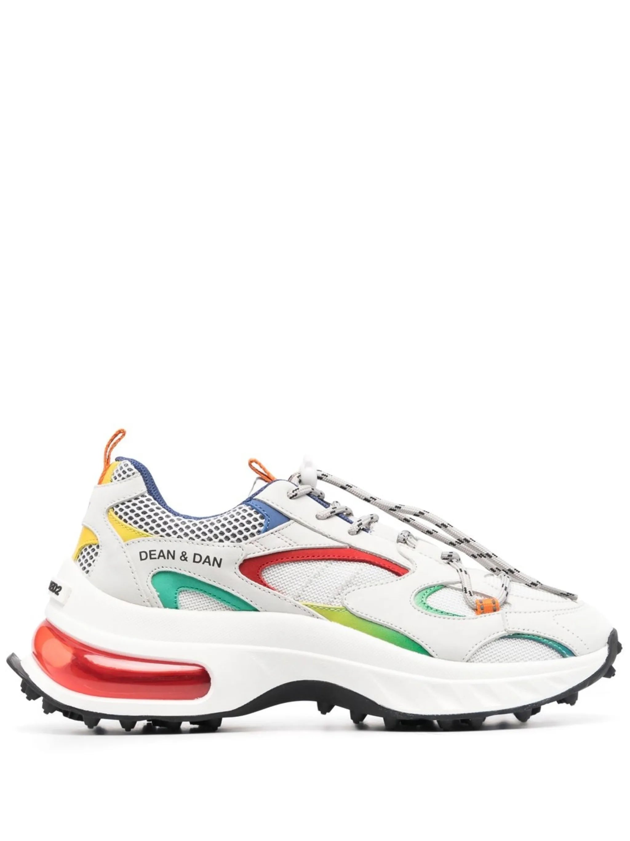 multi-panel lace-up sneakers