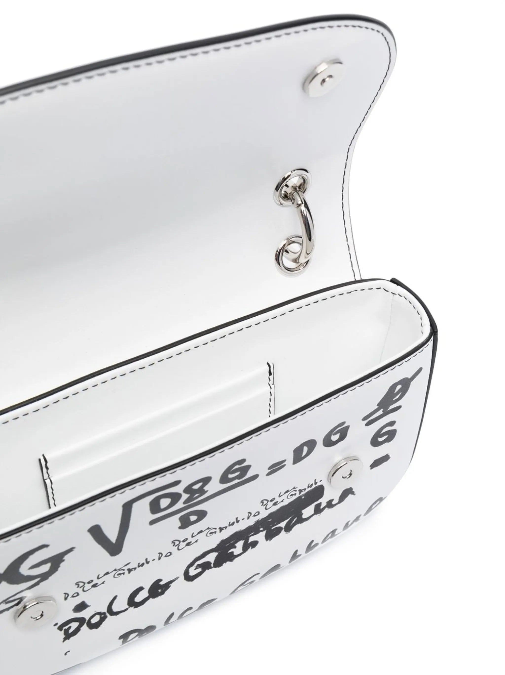 sketchbook-print leather shoulder bag