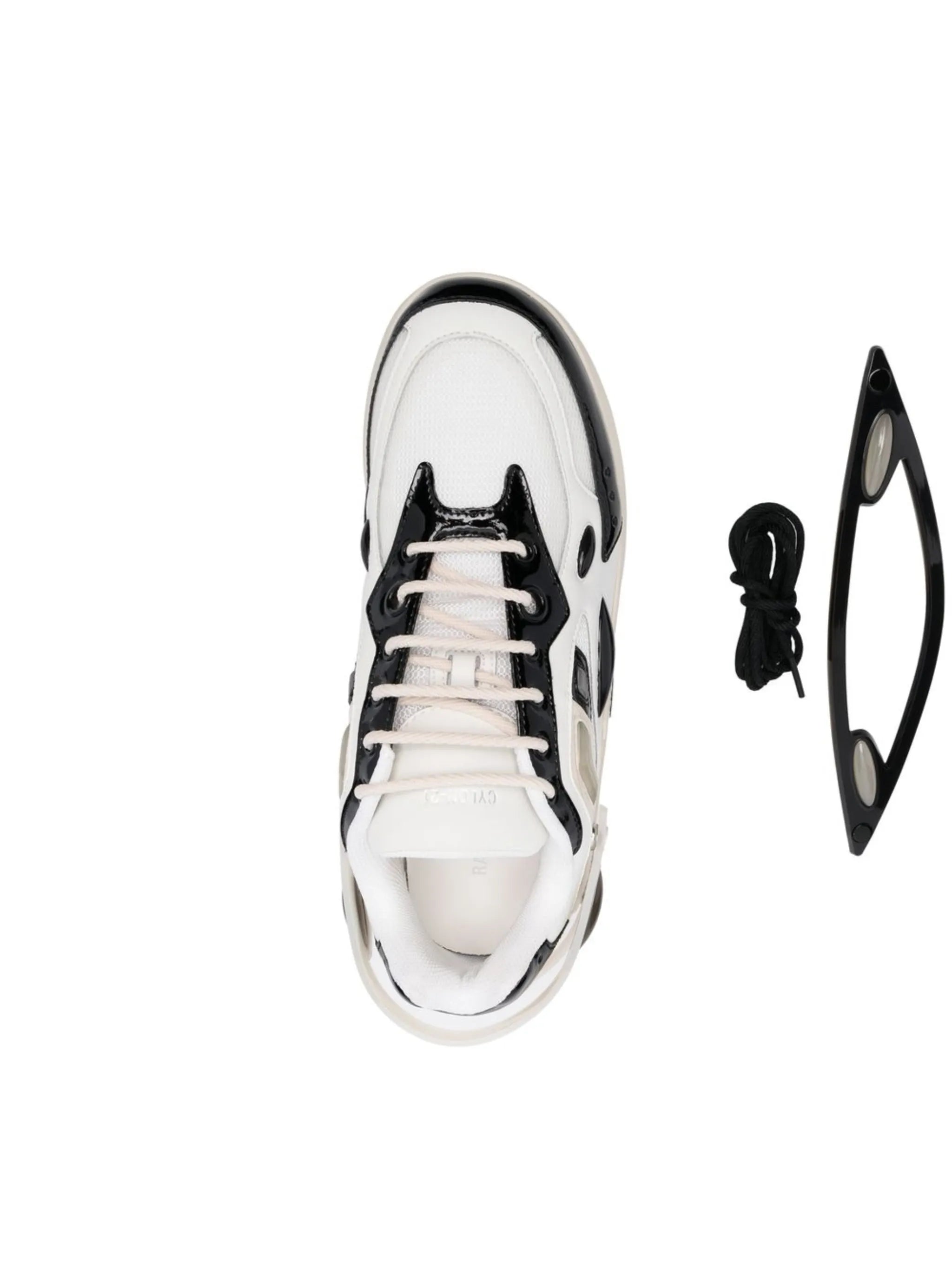 multi-panel lace-up sneakers