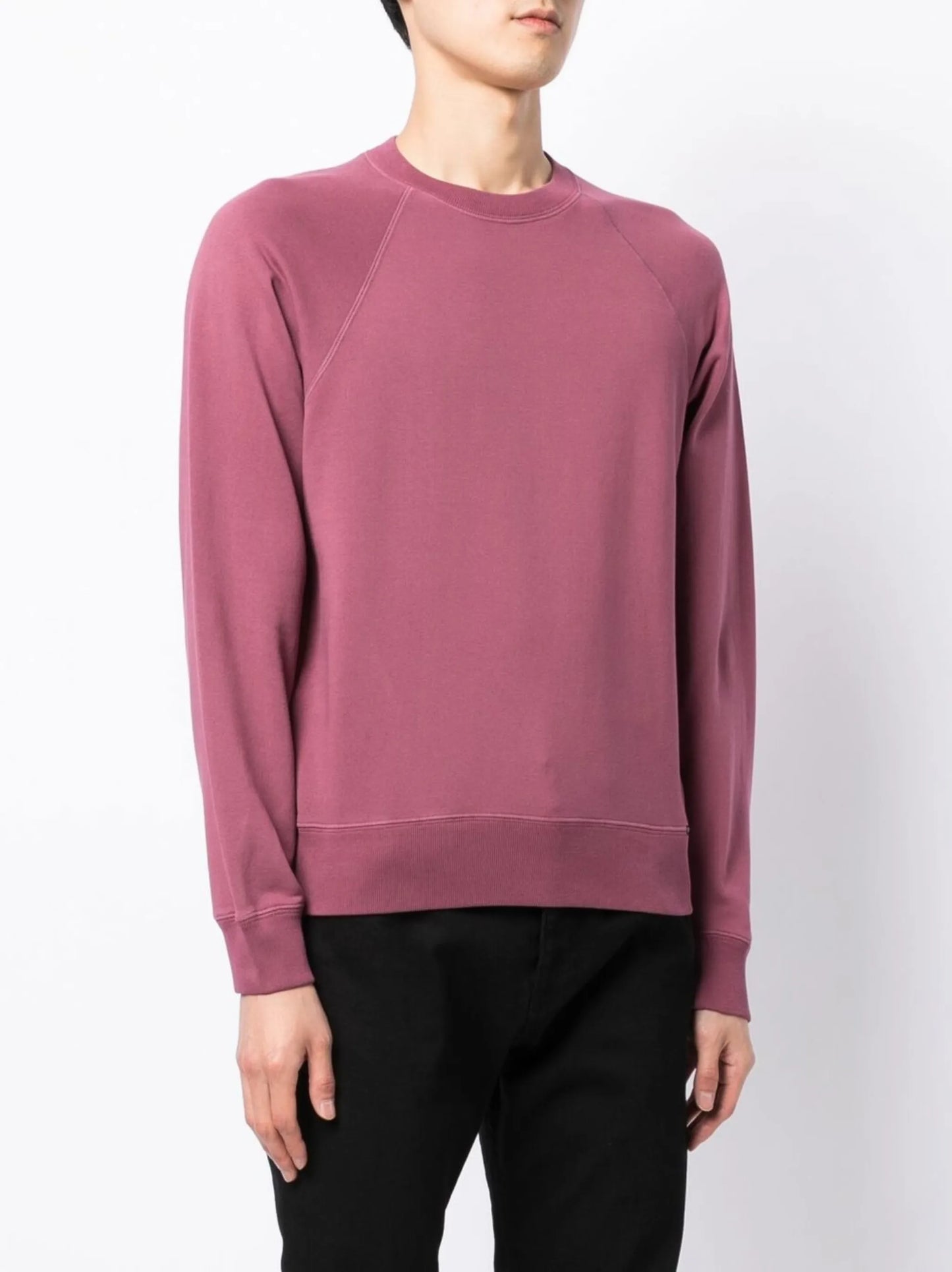 crew-neck cotton jumper
