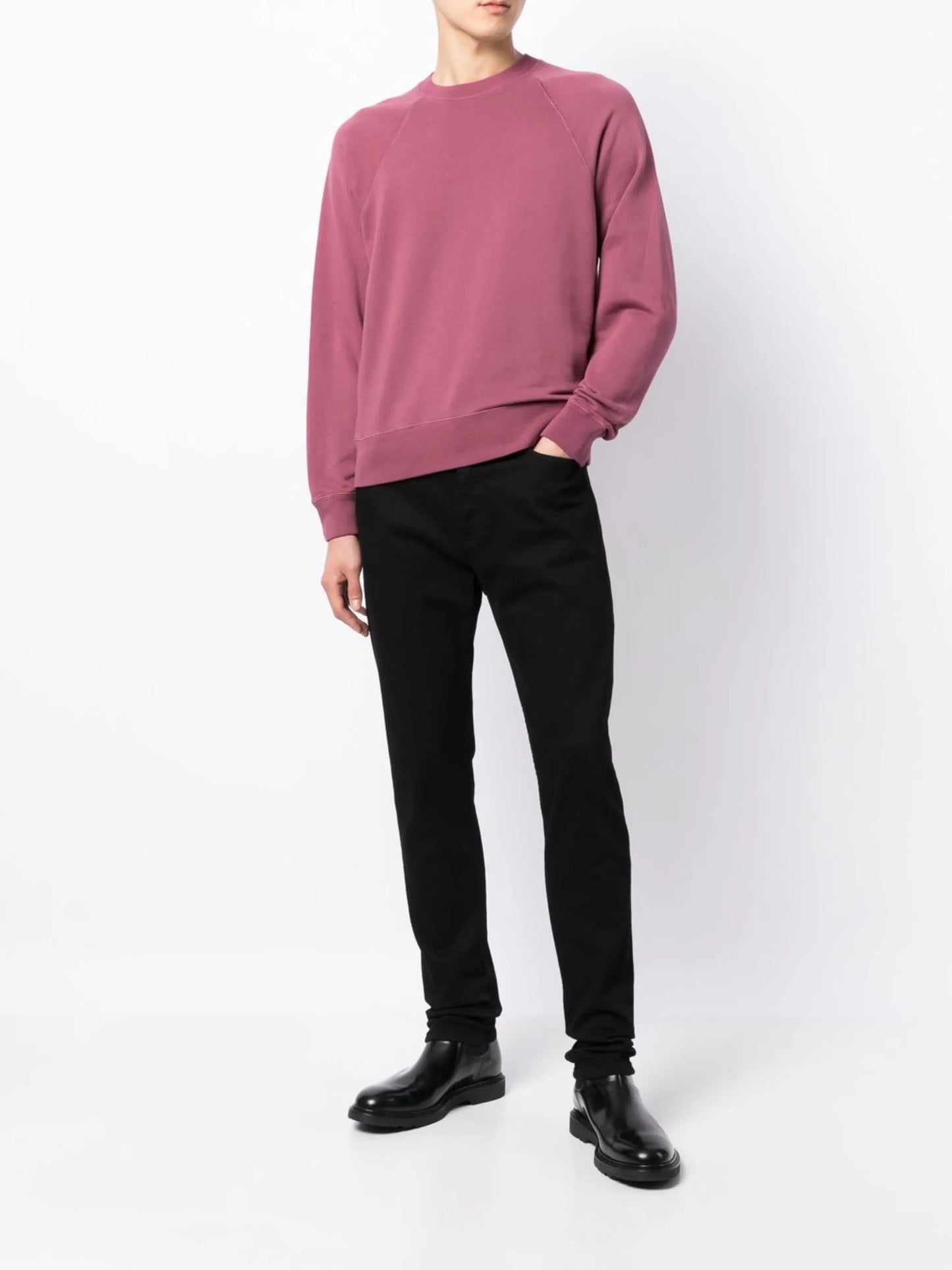 crew-neck cotton jumper