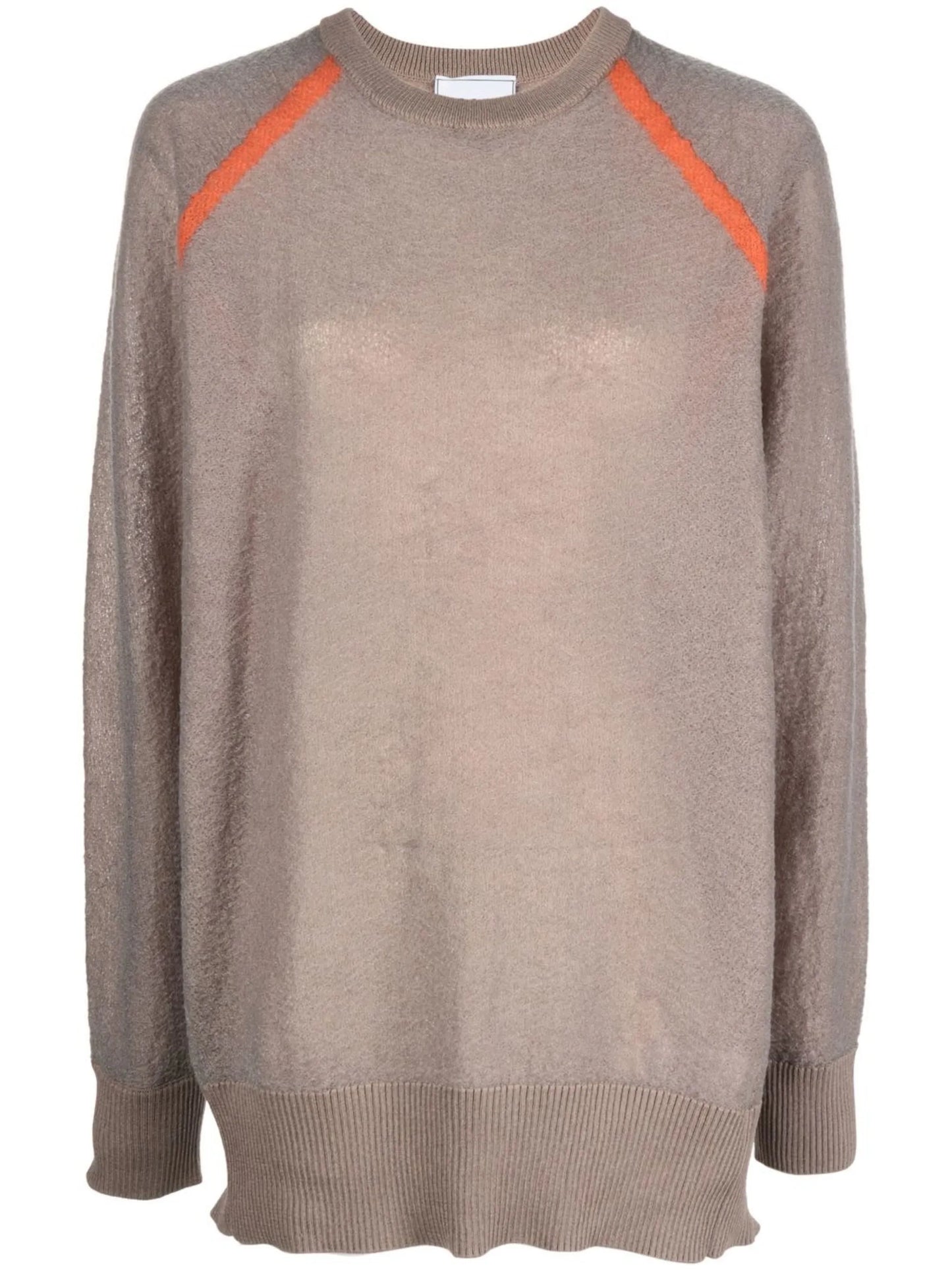 raglan sleeves logo jacquard jumper