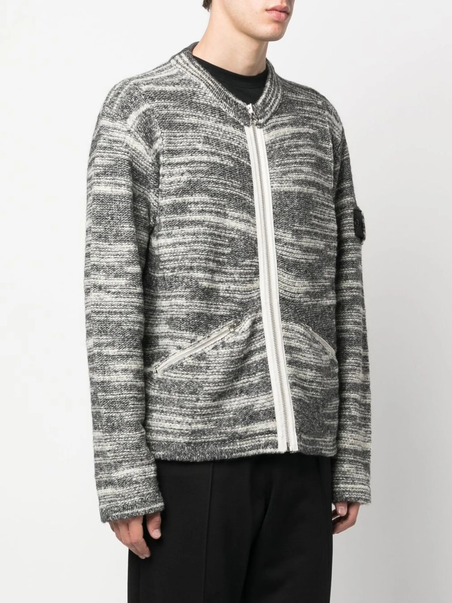 logo-patch crew-neck jumper