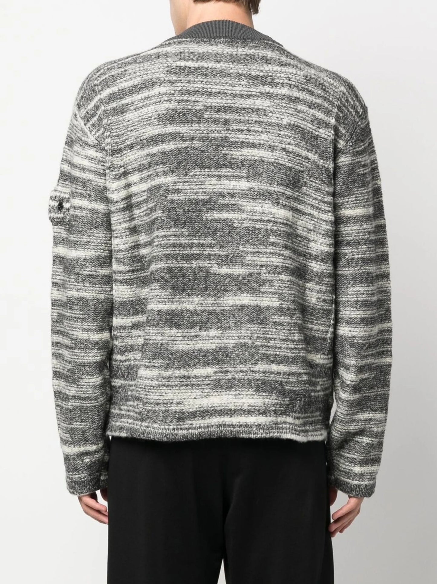 logo-patch crew-neck jumper