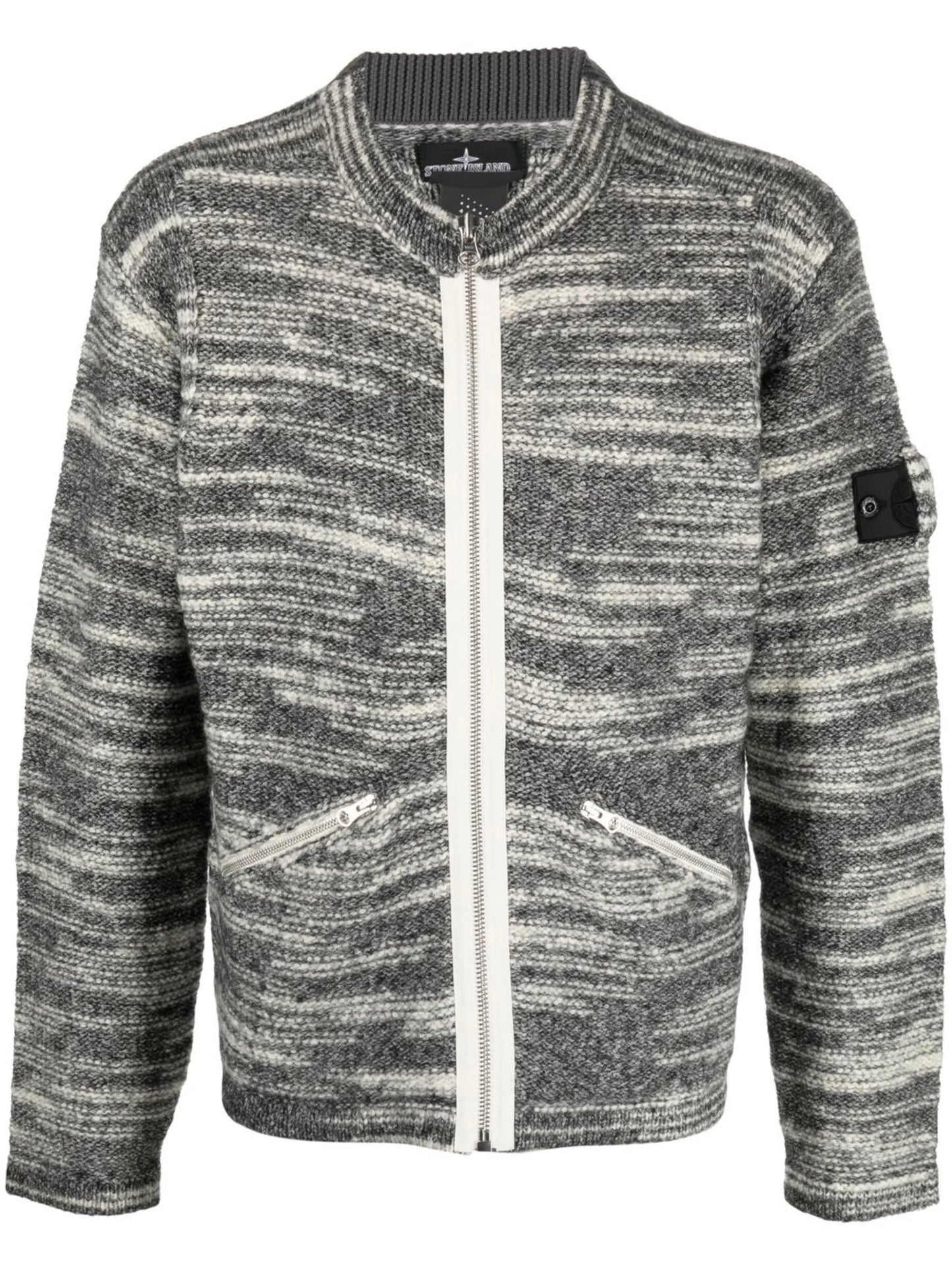 logo-patch crew-neck jumper