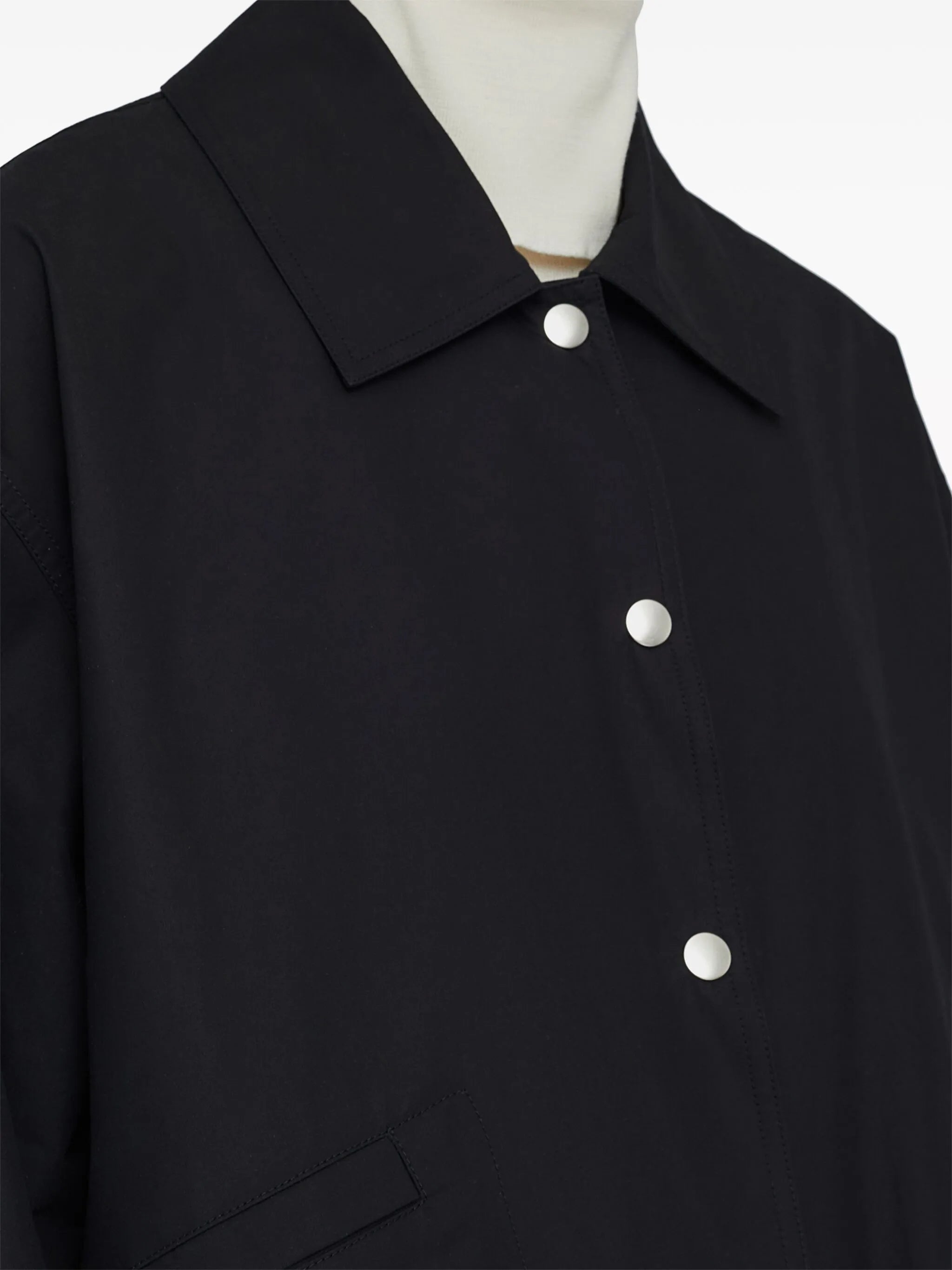 logo-print shirt jacket